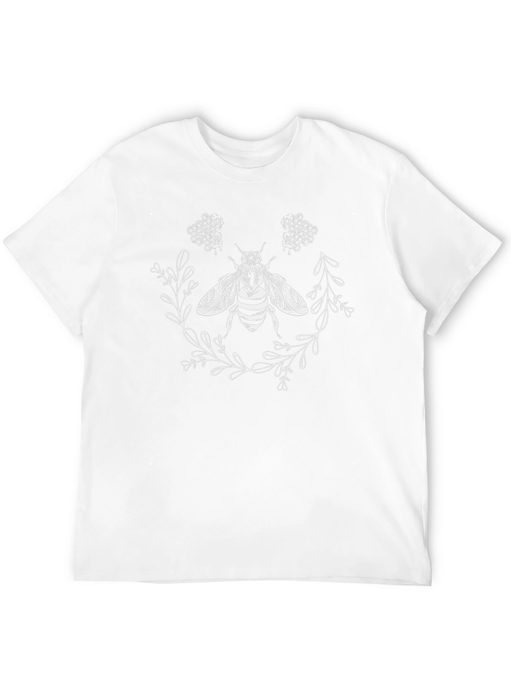 Bee Graphic Tee - Black Cotton Crew Neck