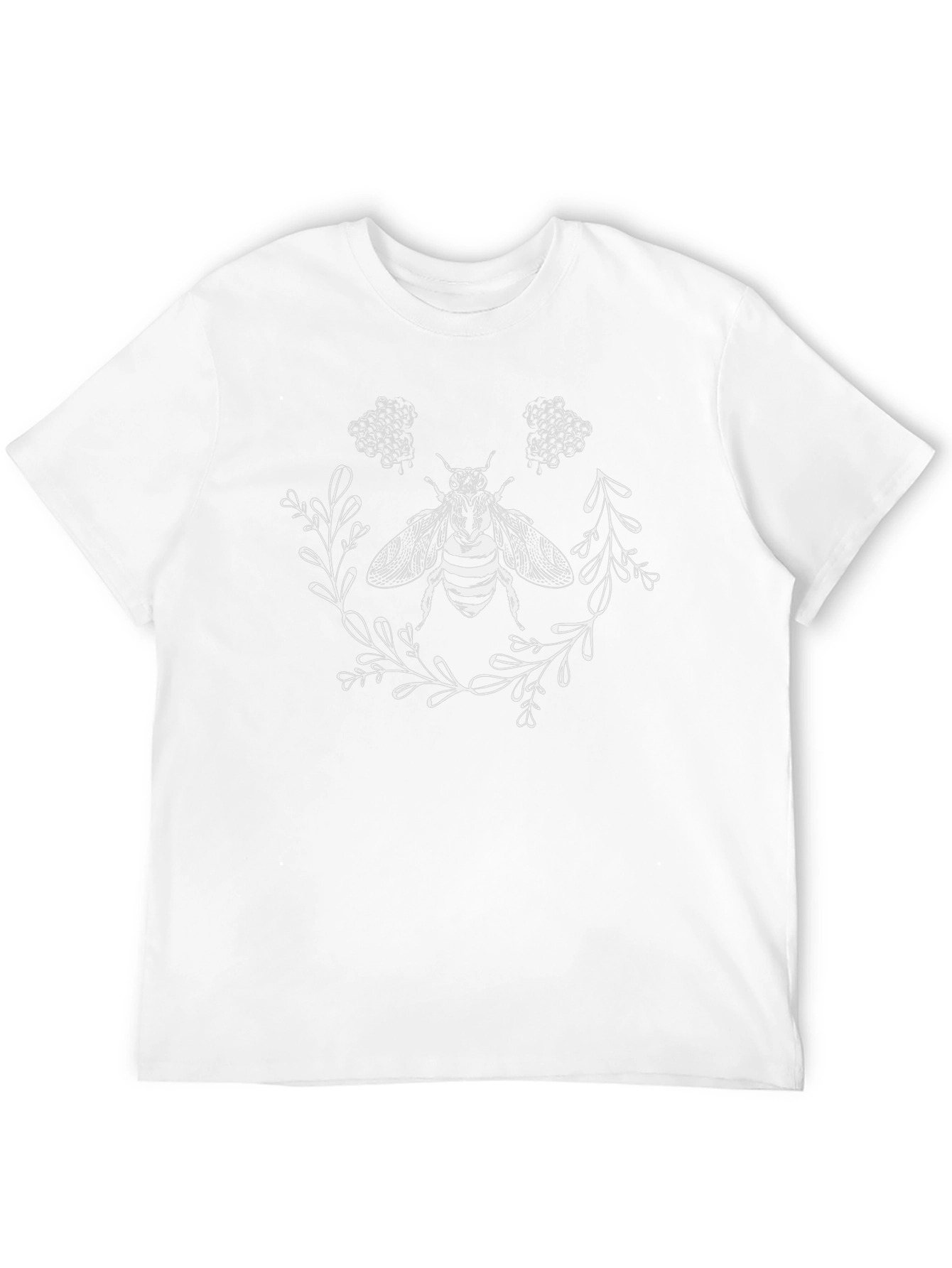 Bee Graphic Tee - Black Cotton Crew Neck