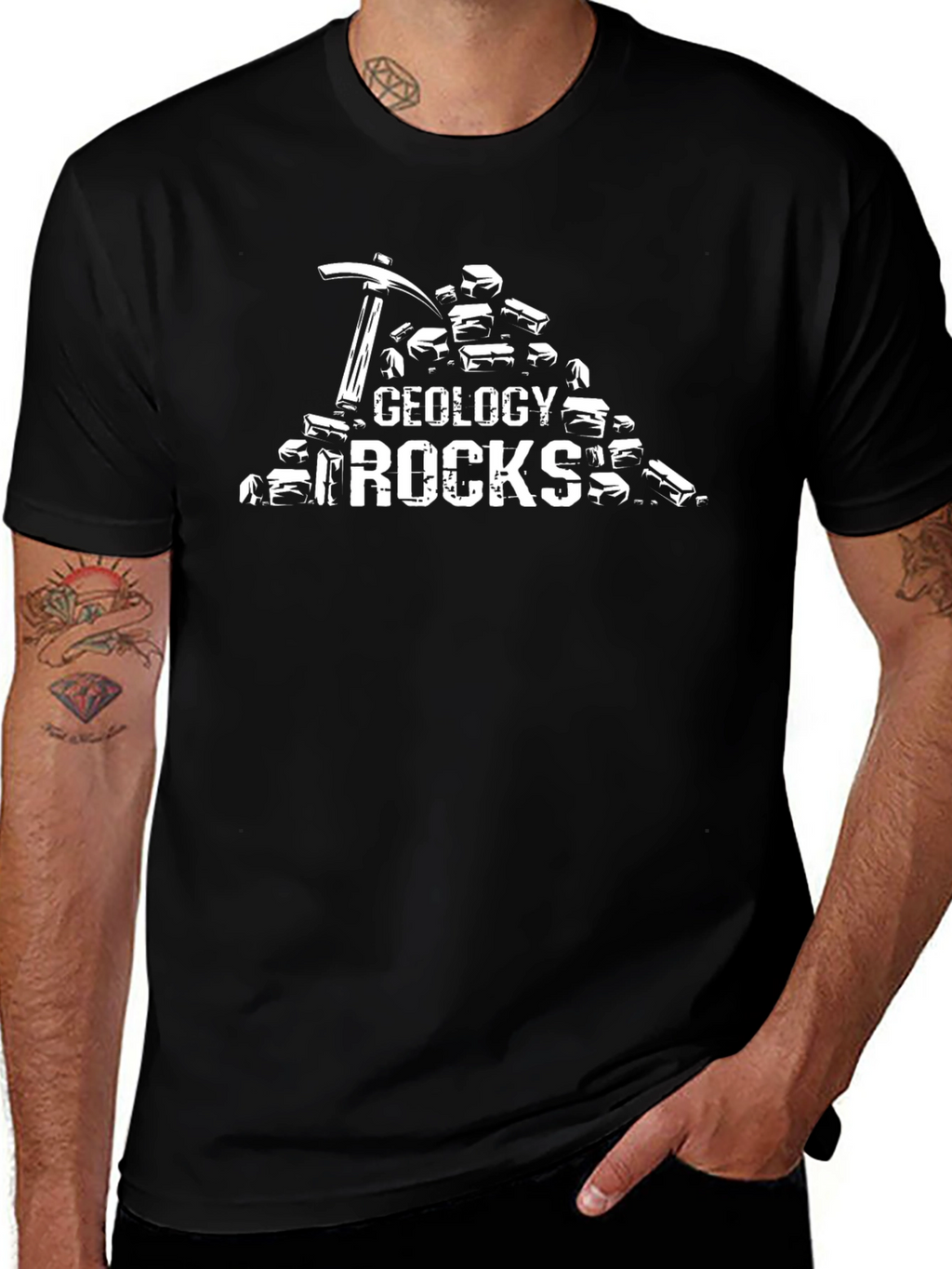 Geology Rocks Graphic T-Shirt - Black
