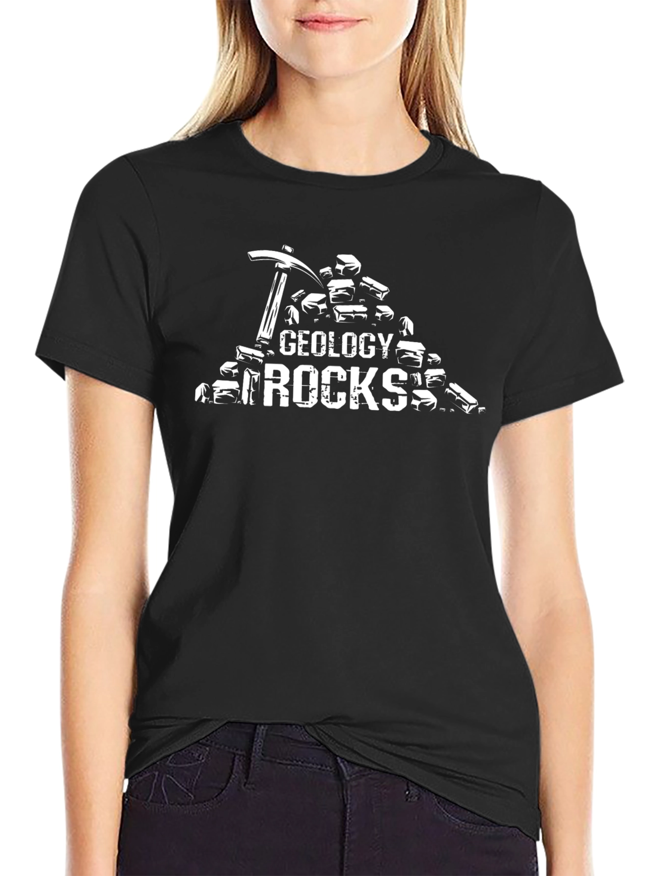 Geology Rocks Graphic T-Shirt - Black