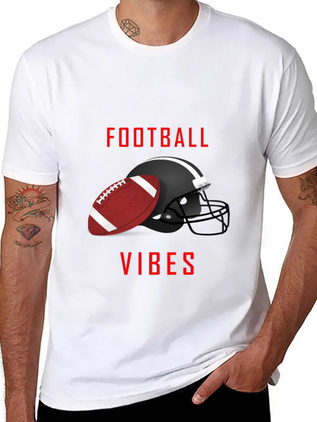 Football Vibes Graphic Tee - Game Day Shirt