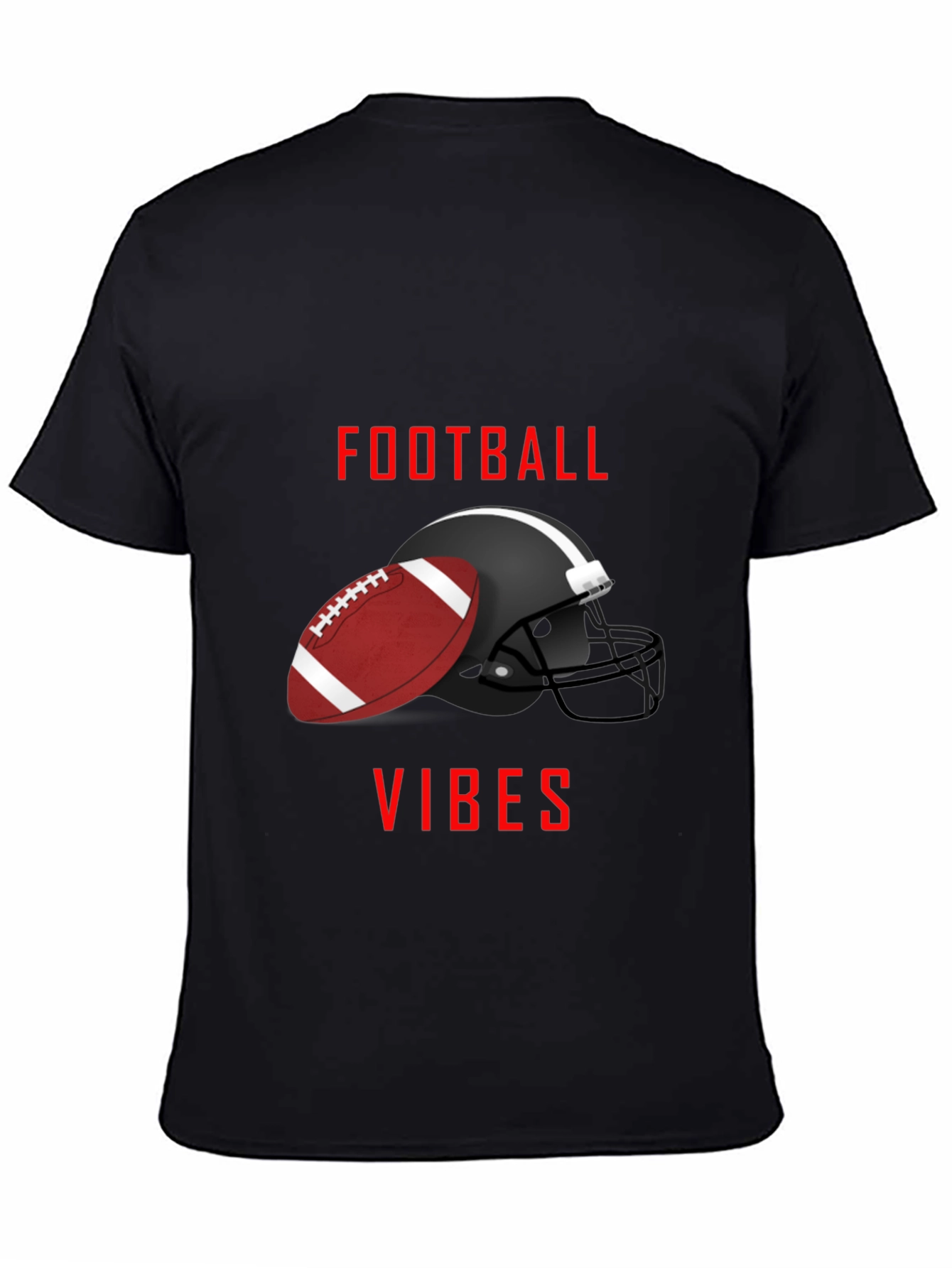 Football Vibes Graphic Tee - Game Day Shirt
