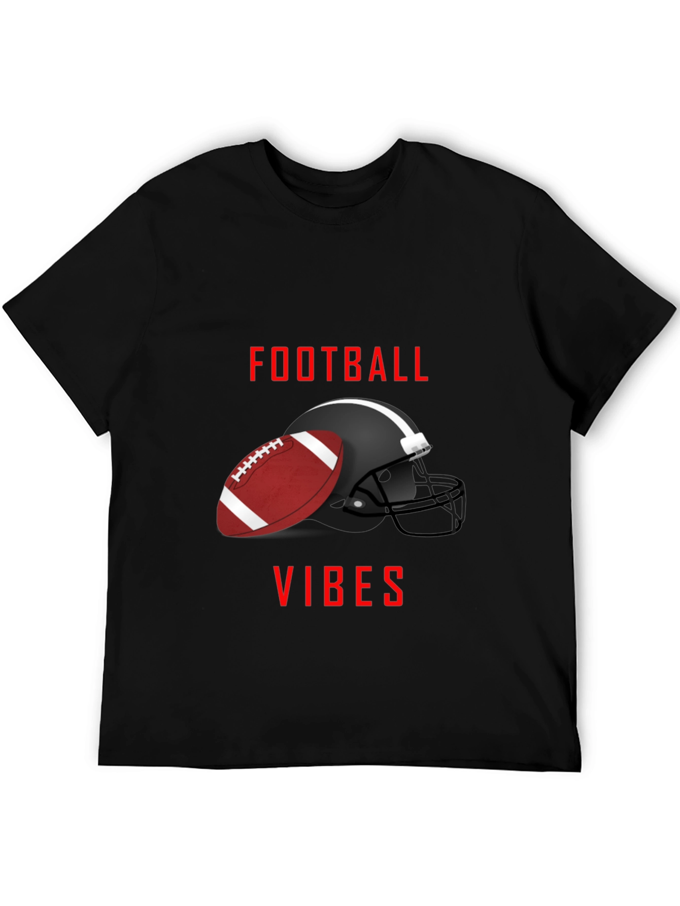 Football Vibes Graphic Tee - Game Day Shirt