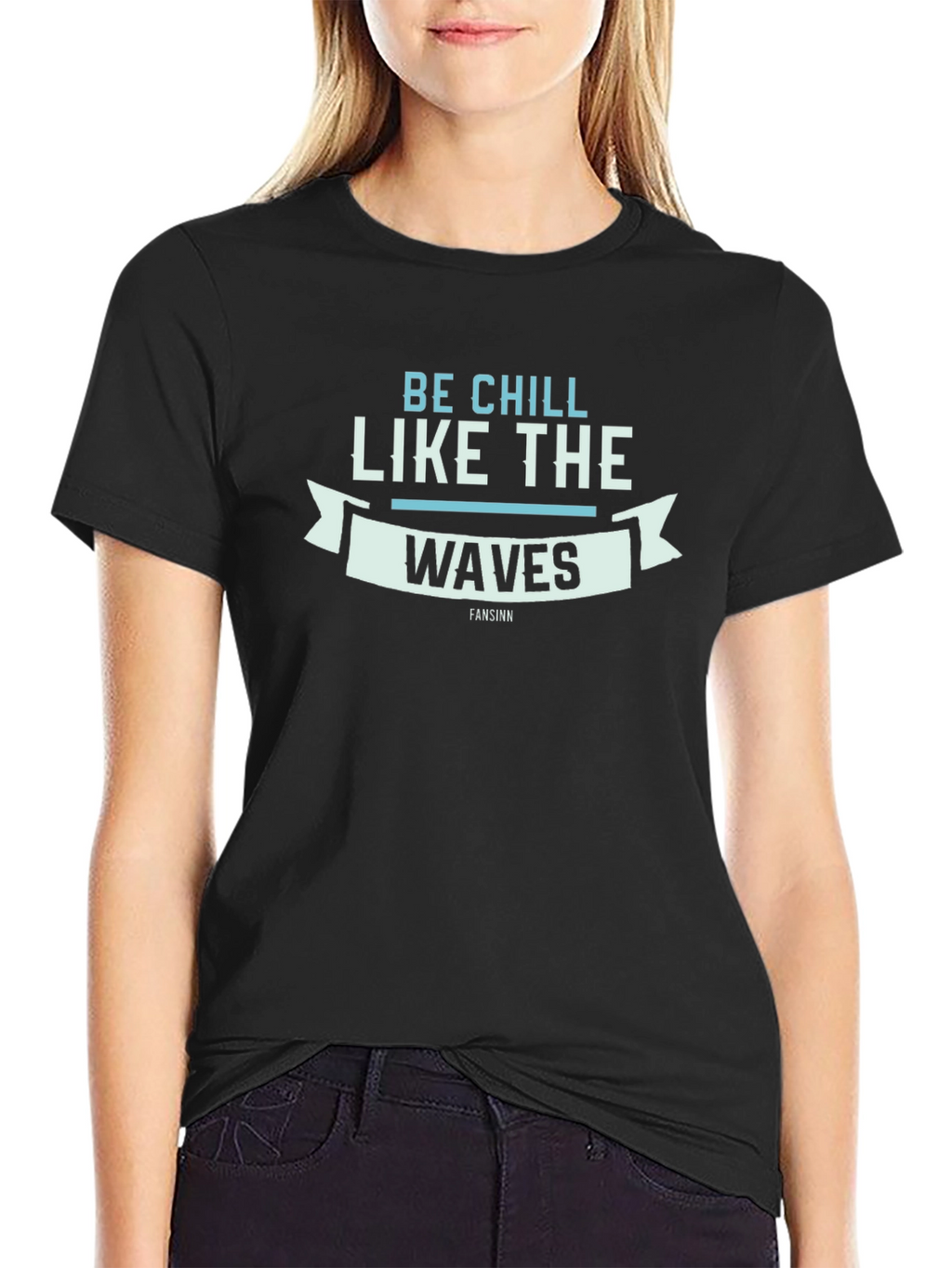 Be Chill Like the Waves Graphic Tee - Black