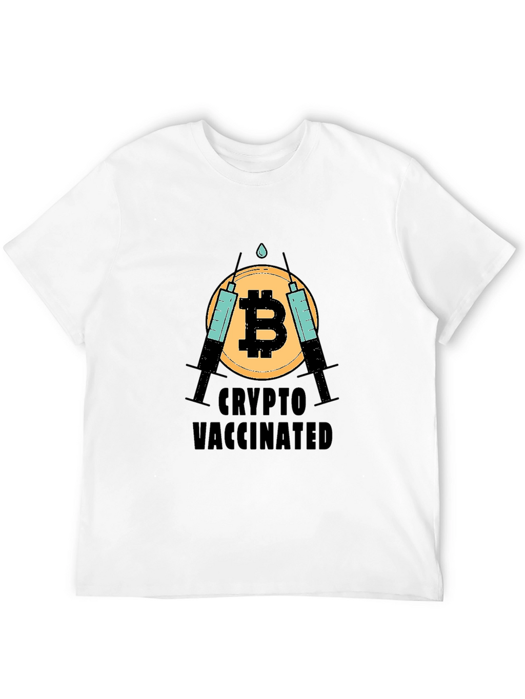 Crypto Vaccinated Bitcoin T-Shirt - Black
