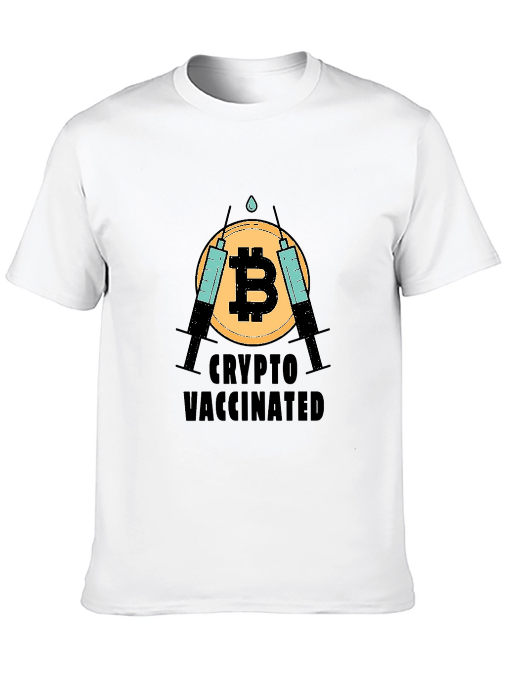 Crypto Vaccinated Bitcoin T-Shirt - Black