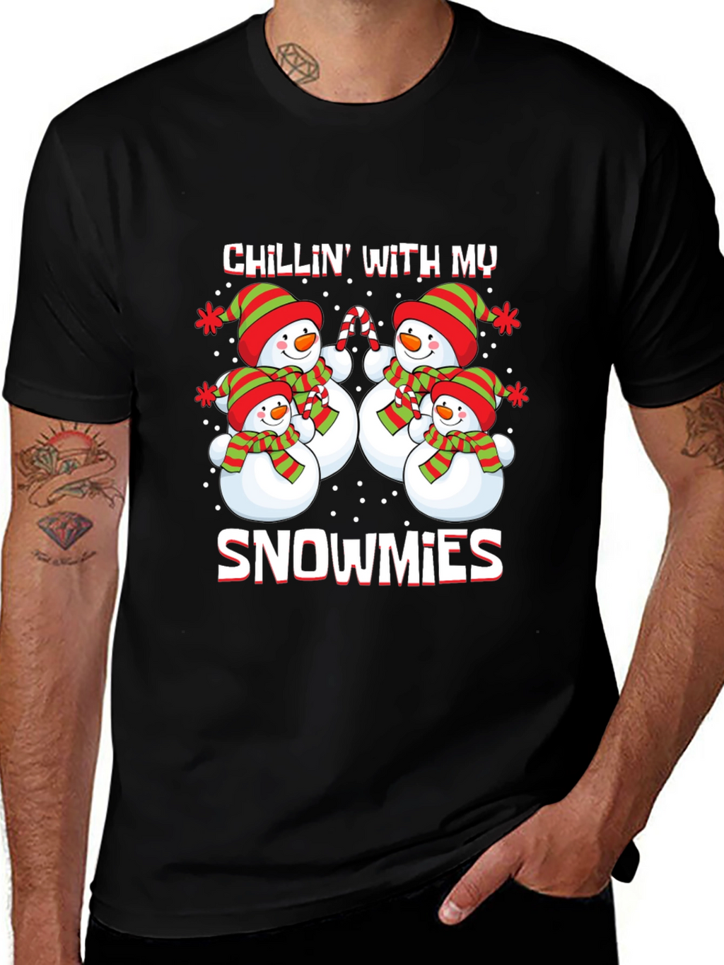 Chillin With My Snowmies Christmas Graphic Tee