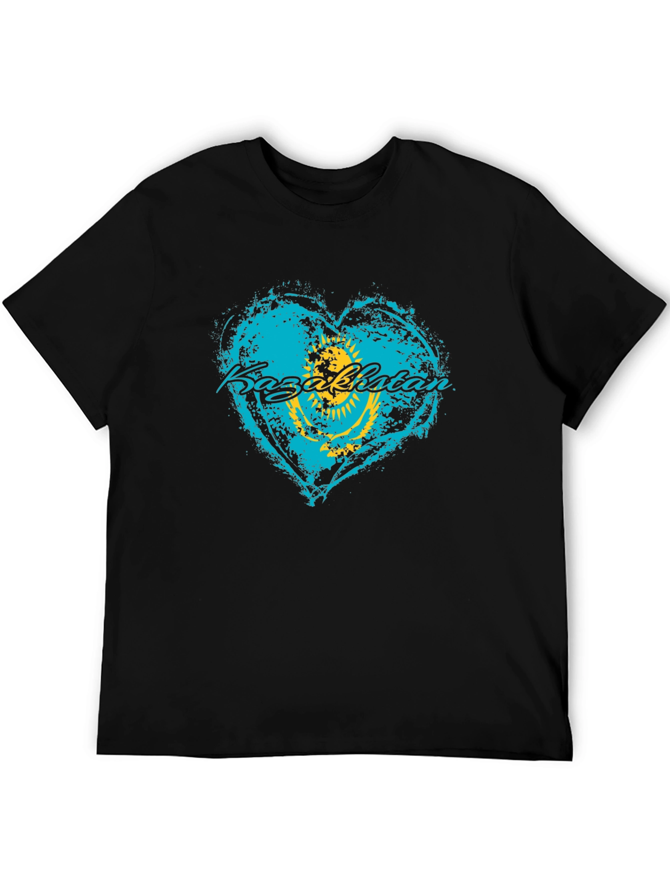 Kazakhstan Flag Heart T-Shirt