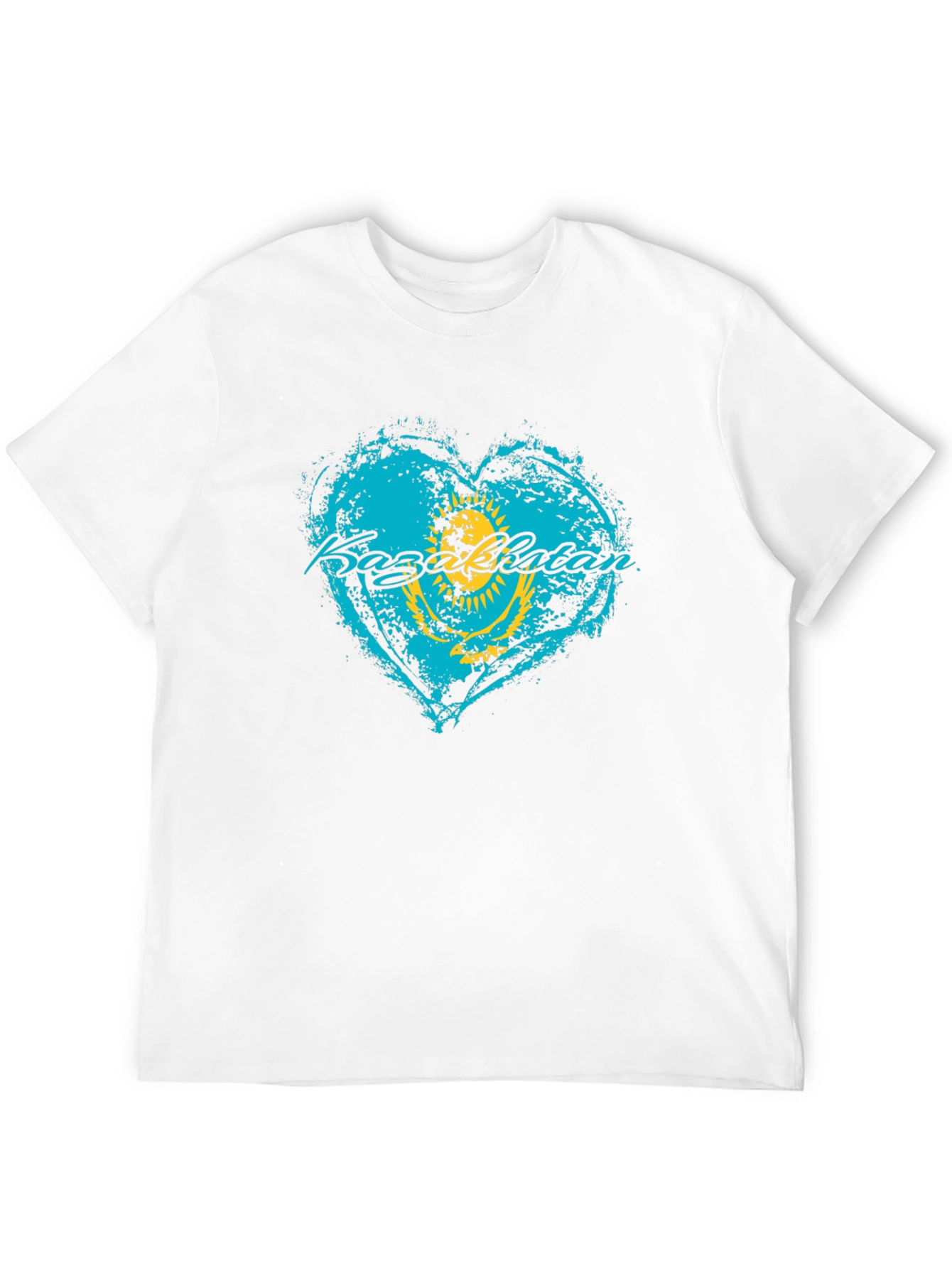 Kazakhstan Flag Heart T-Shirt