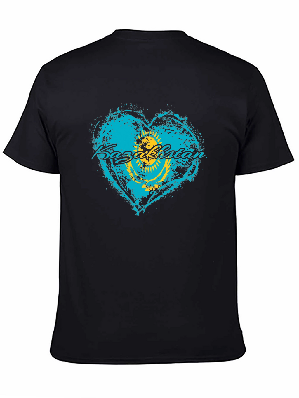 Kazakhstan Flag Heart T-Shirt