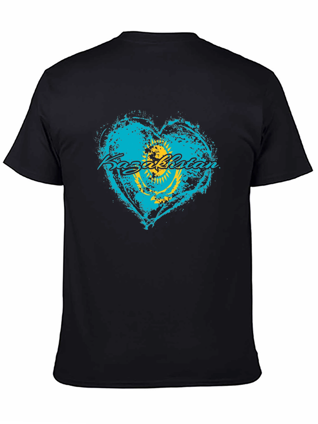 Kazakhstan Flag Heart T-Shirt