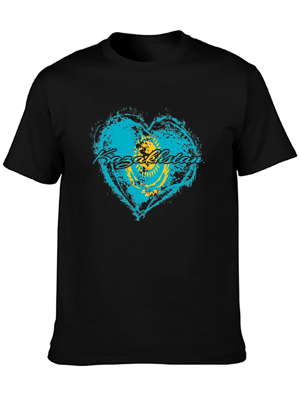 Kazakhstan Flag Heart T-Shirt