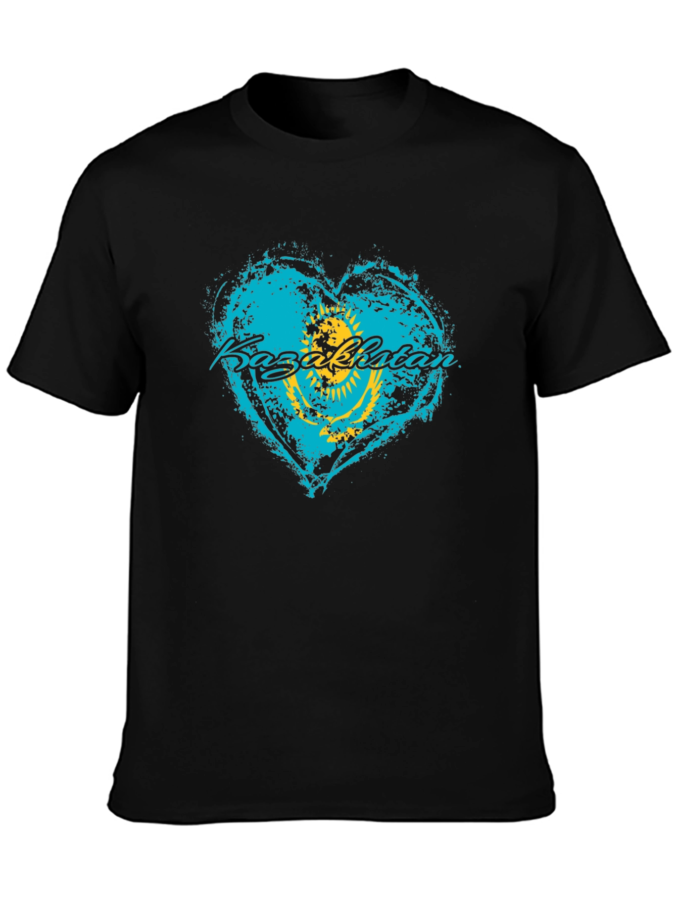 Kazakhstan Flag Heart T-Shirt