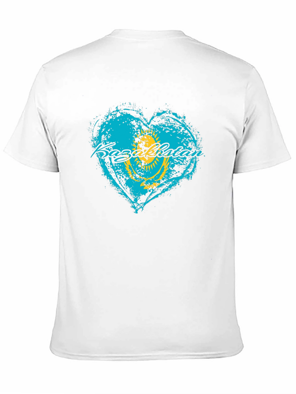 Kazakhstan Flag Heart T-Shirt