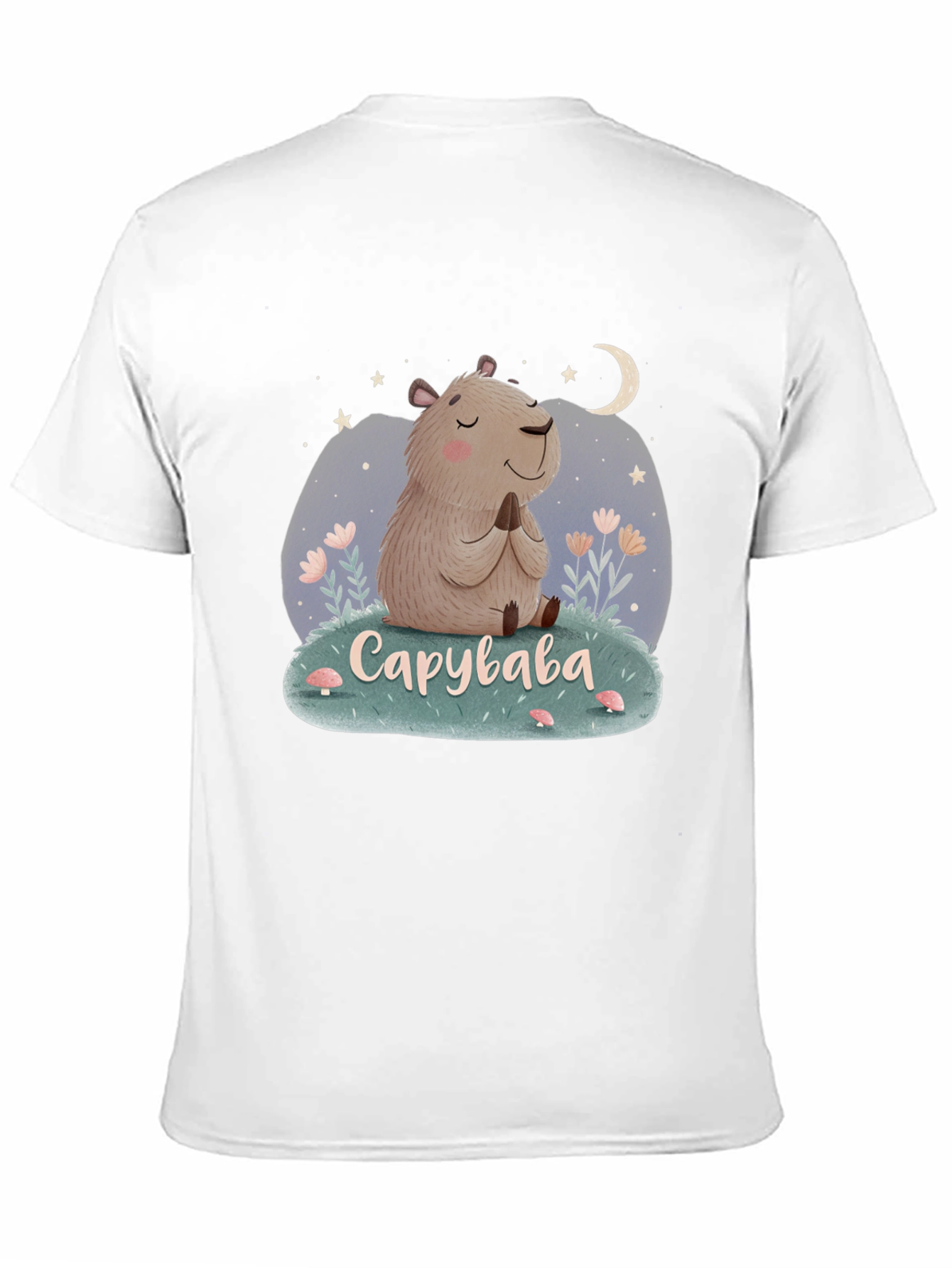 Cute Capybara Meditation T-Shirt - Relaxed Fit