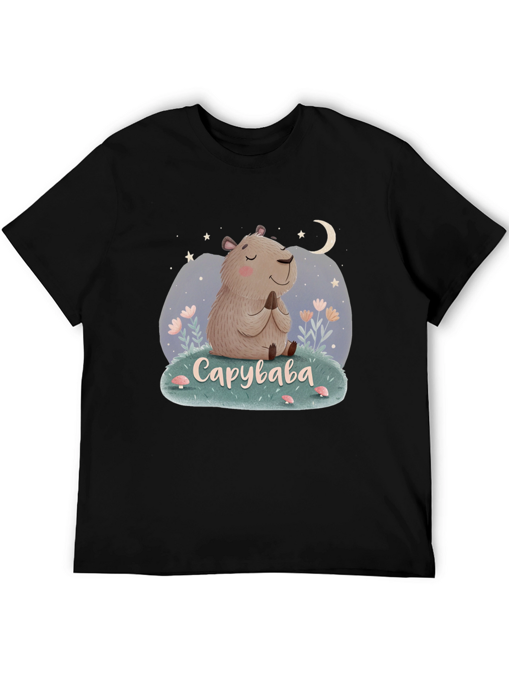 Cute Capybara Meditation T-Shirt - Relaxed Fit