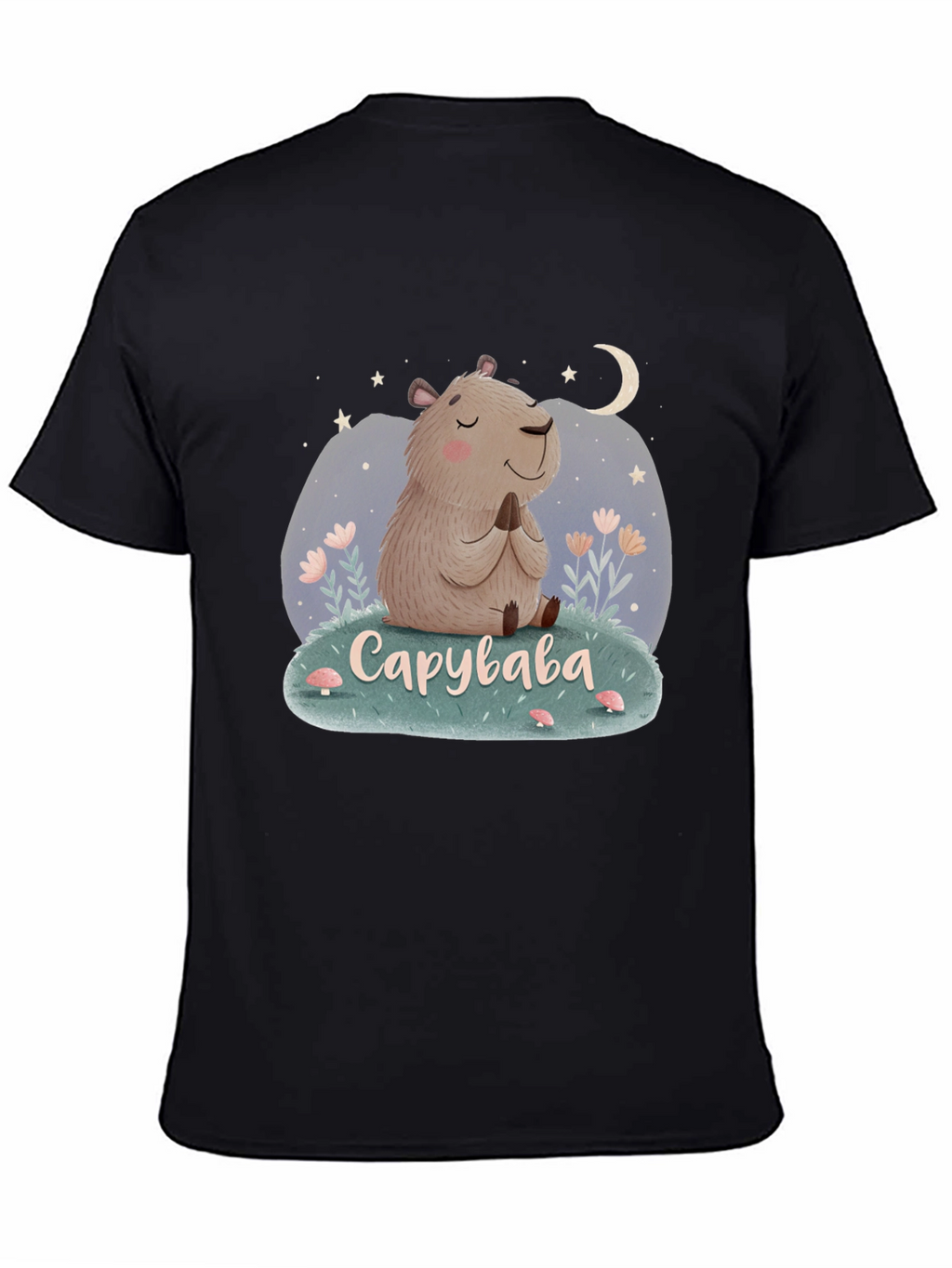 Cute Capybara Meditation T-Shirt - Relaxed Fit
