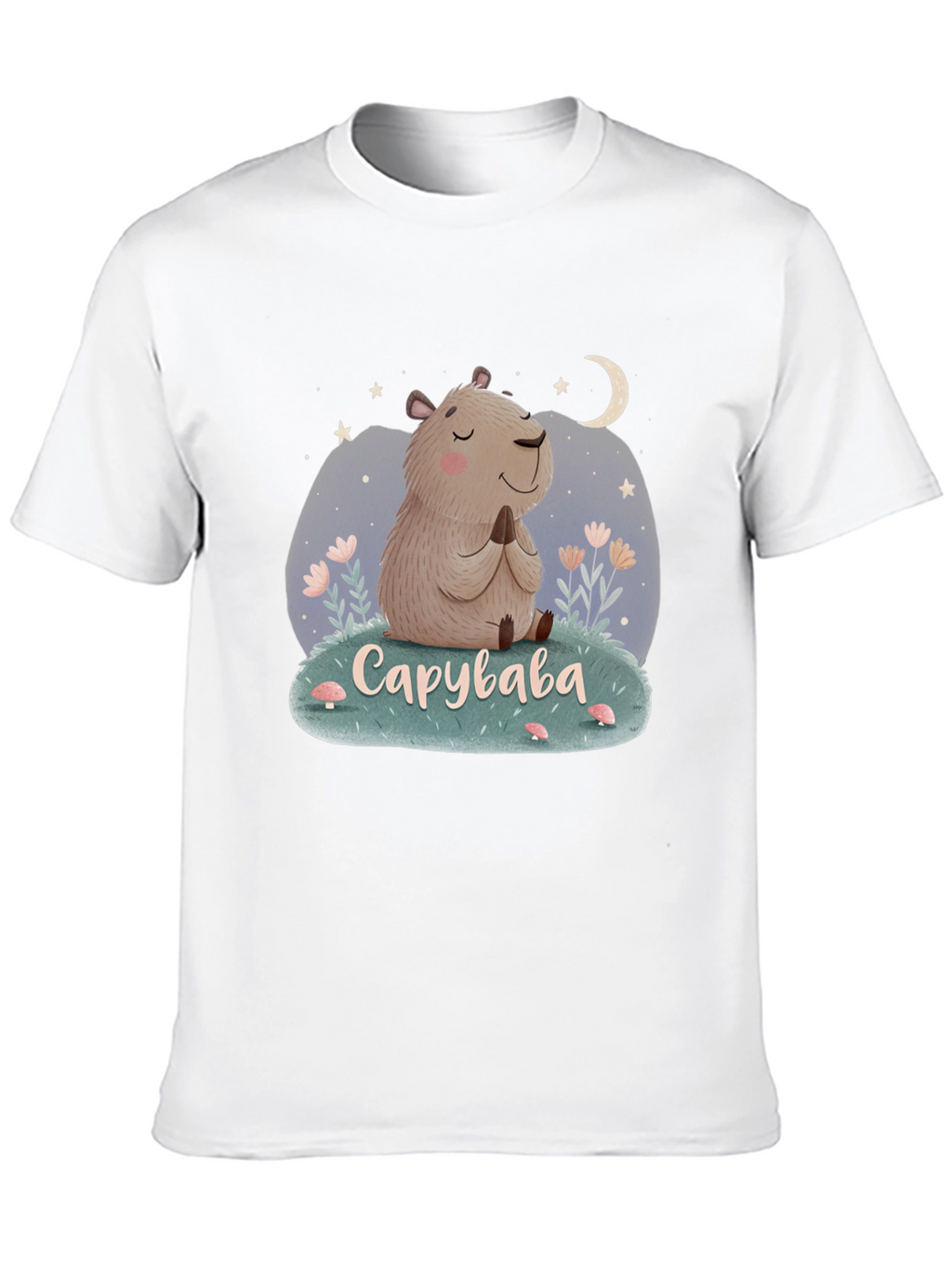 Cute Capybara Meditation T-Shirt - Relaxed Fit