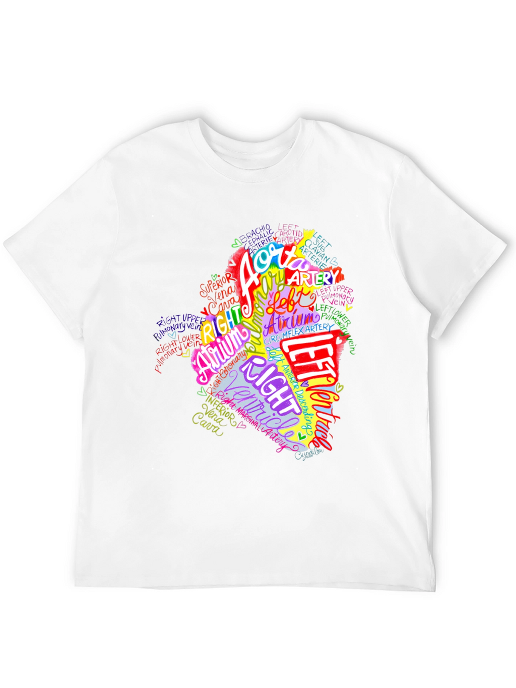 Anatomical Heart T-Shirt - Medical Anatomy Tee