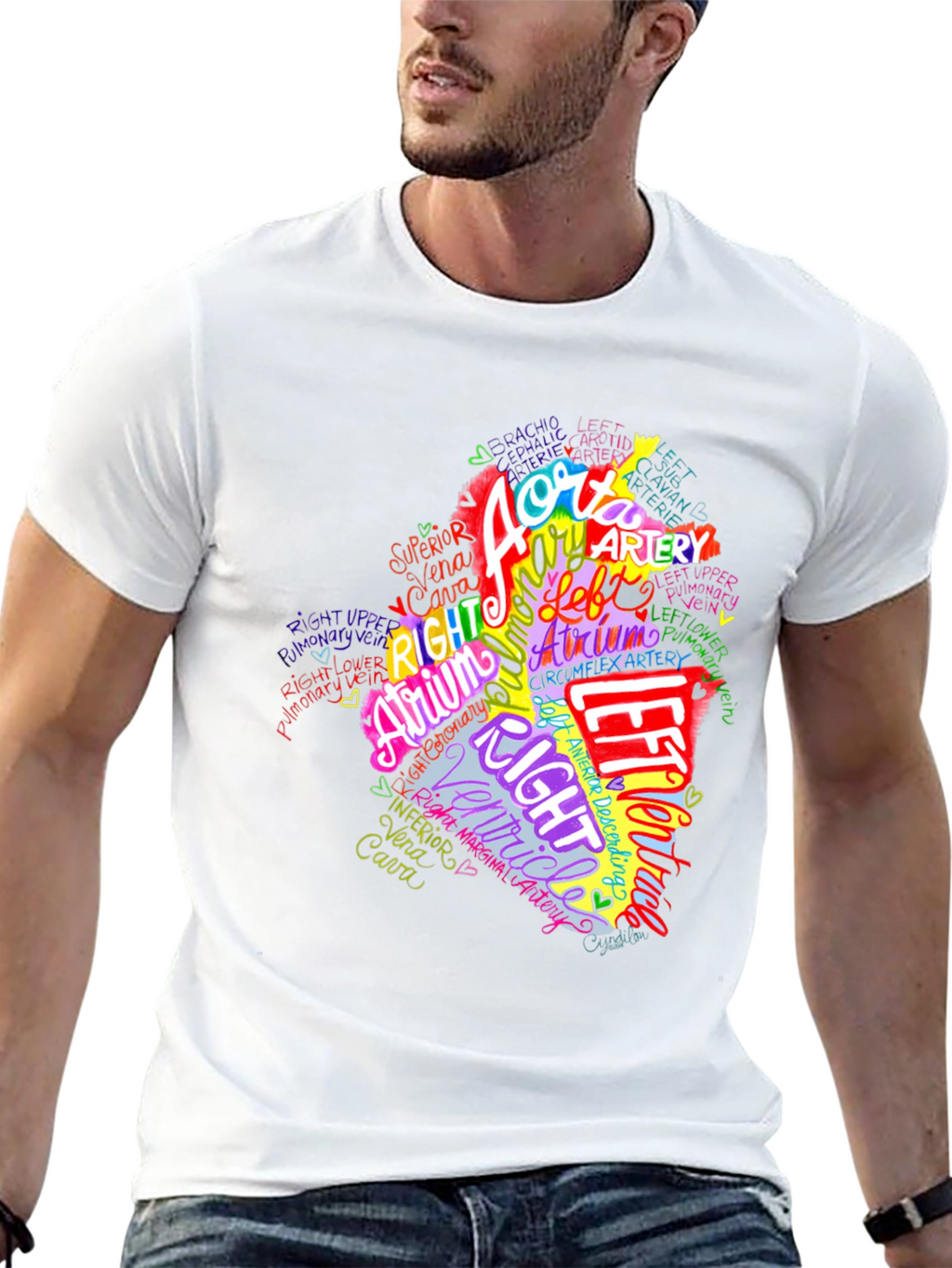 Anatomical Heart T-Shirt - Medical Anatomy Tee