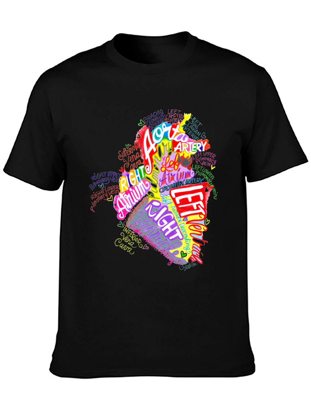 Anatomical Heart T-Shirt - Medical Anatomy Tee