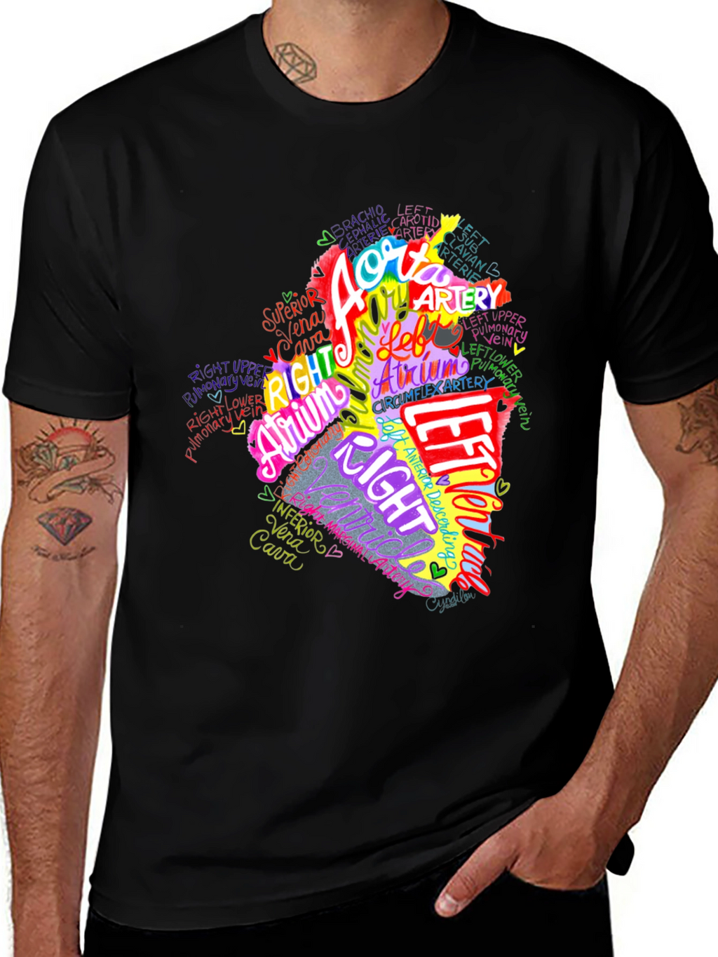 Anatomical Heart T-Shirt - Medical Anatomy Tee