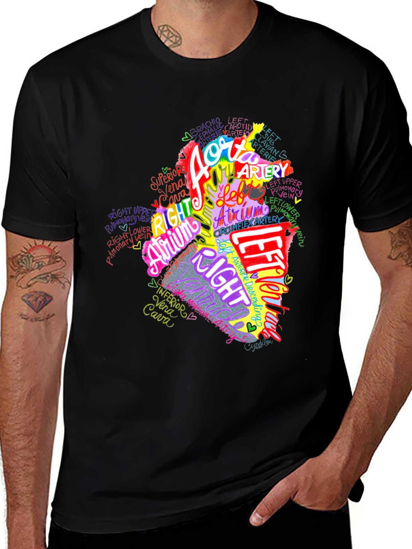 Anatomical Heart T-Shirt - Medical Anatomy Tee