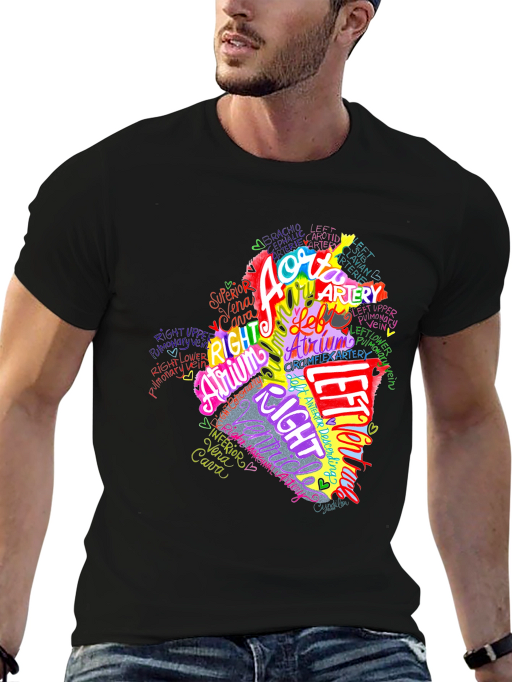 Anatomical Heart T-Shirt - Medical Anatomy Tee