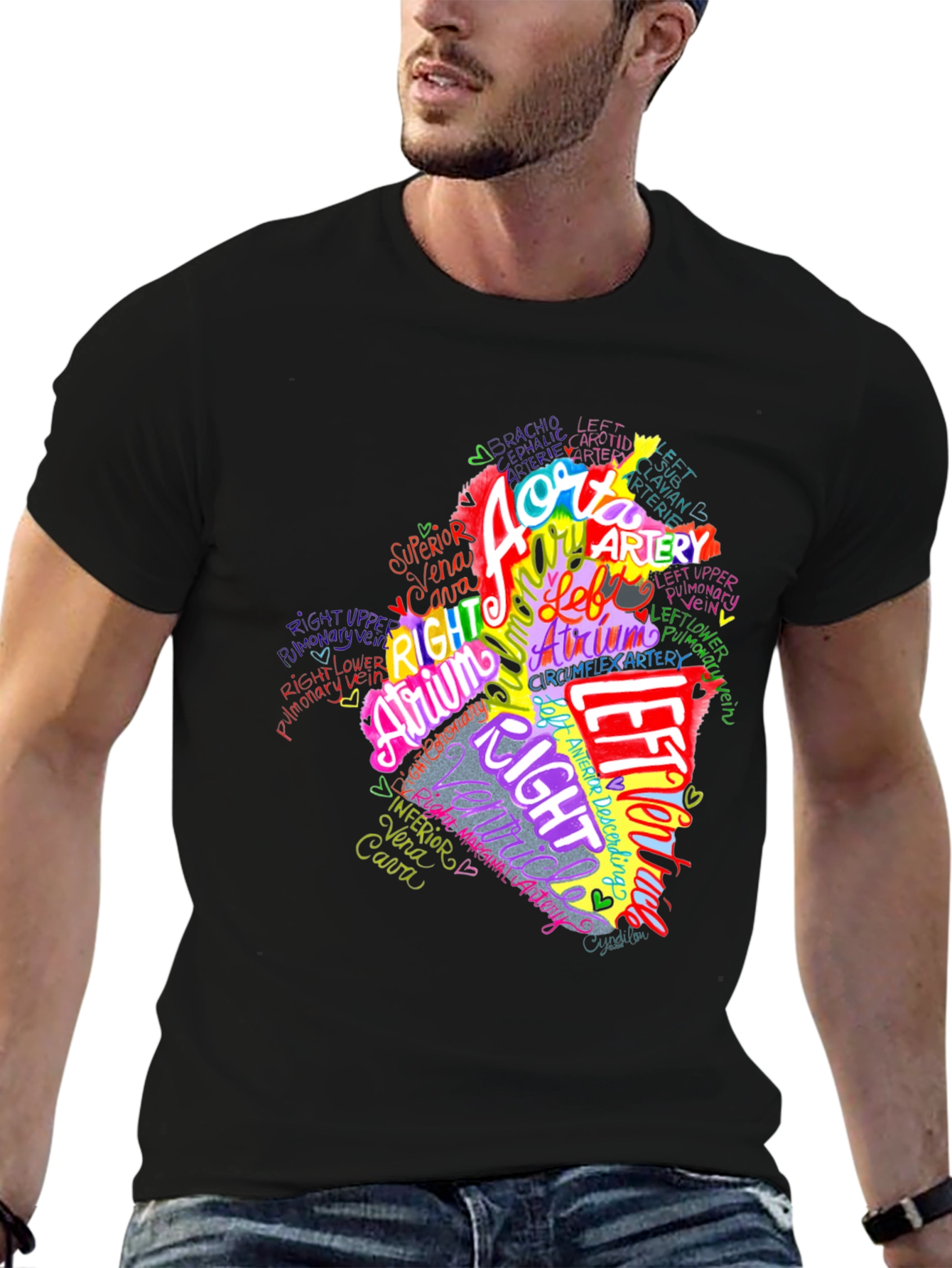 Anatomical Heart T-Shirt - Medical Anatomy Tee