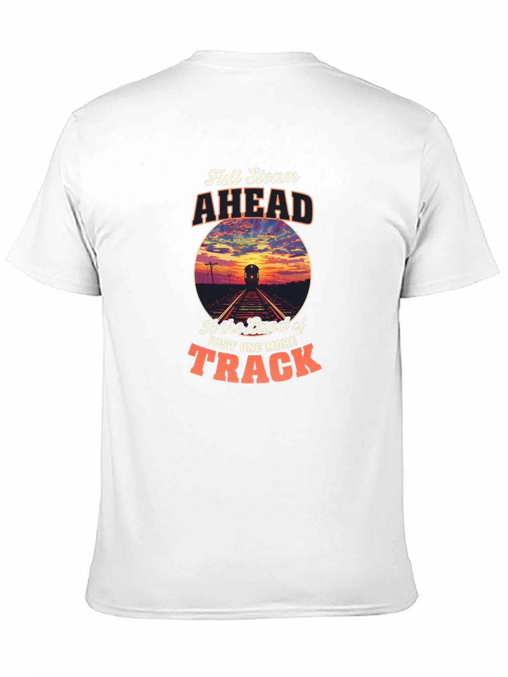 Full Steam Ahead Train Graphic T-Shirt