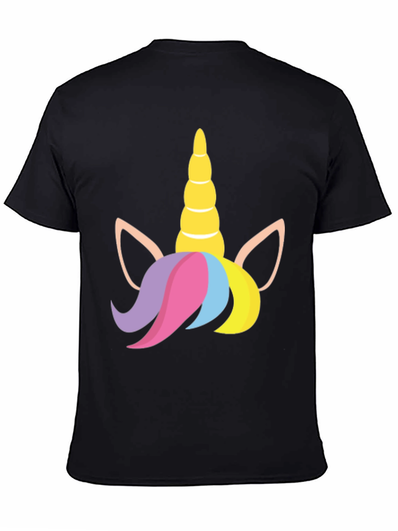 Unicorn Graphic Tee - Black Cotton Shirt