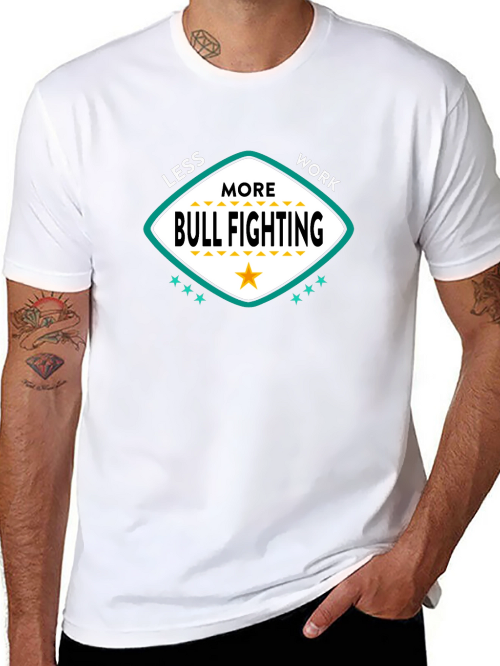 Less Work More Bull Fighting Graphic Tee