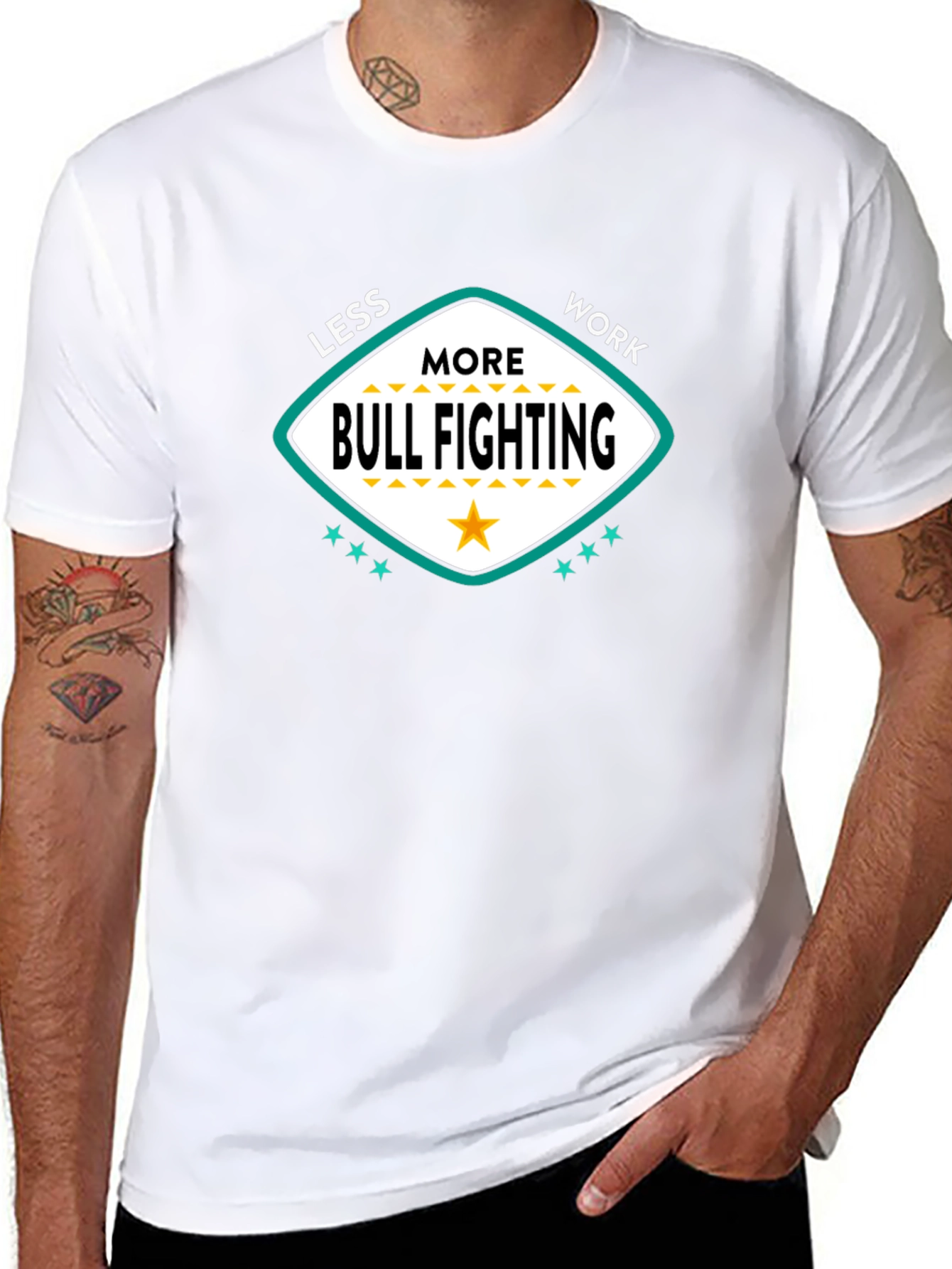 Less Work More Bull Fighting Graphic Tee