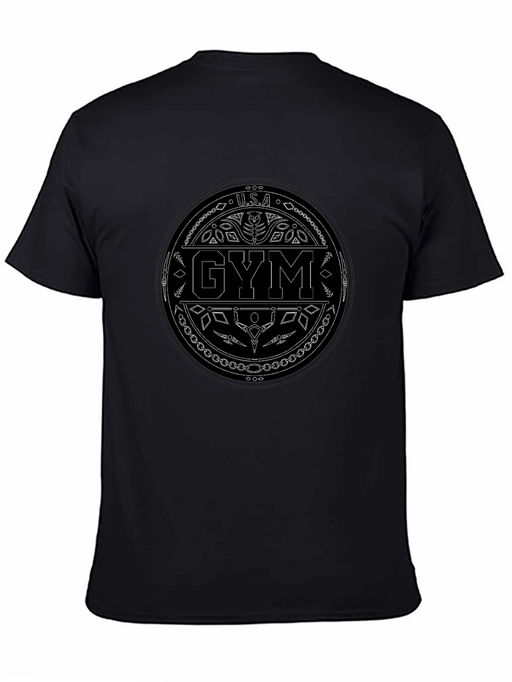 USA Gym Black T-Shirt - Stylish Workout Apparel