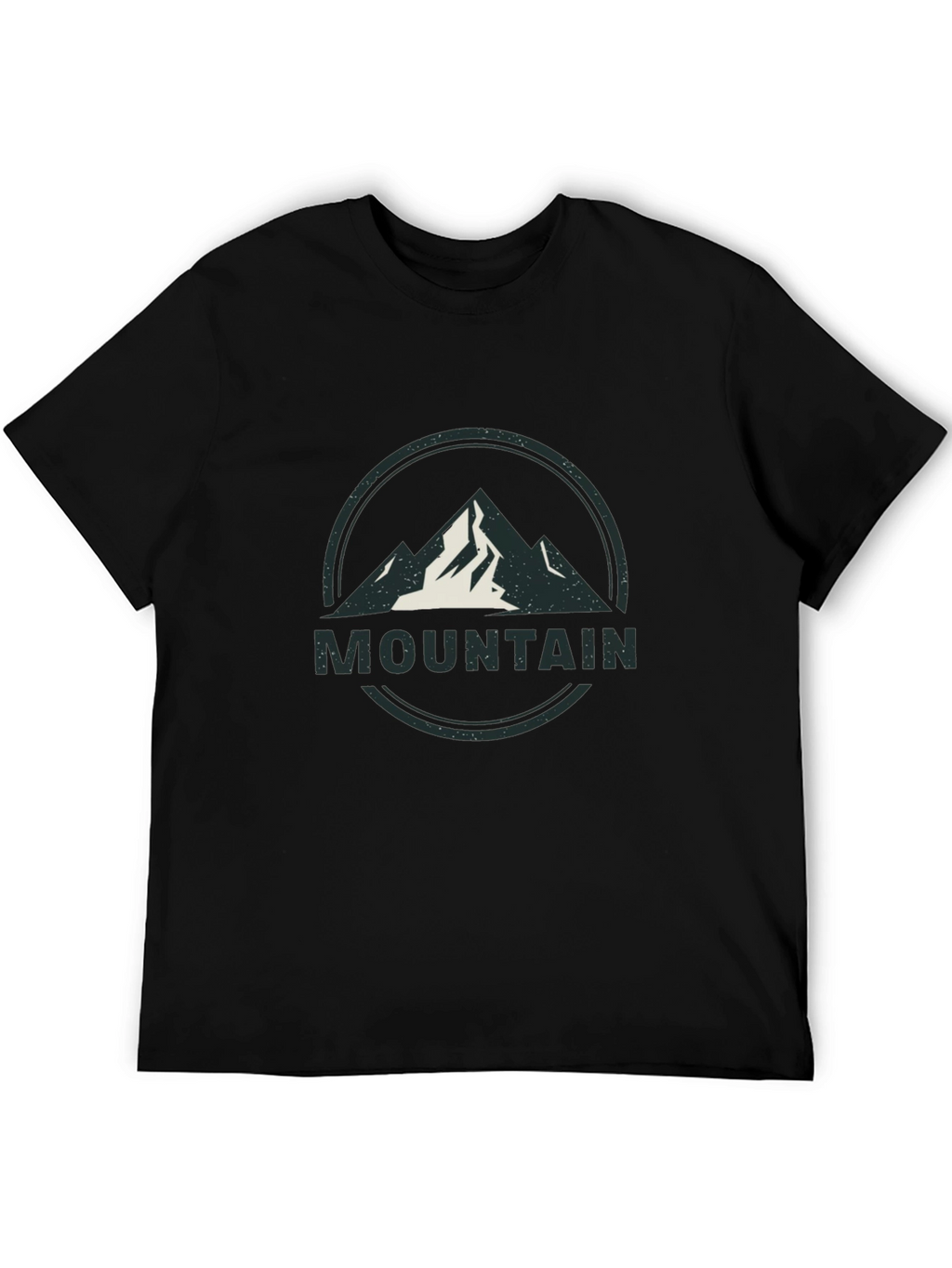 Mens Black Mountain Graphic T-Shirt