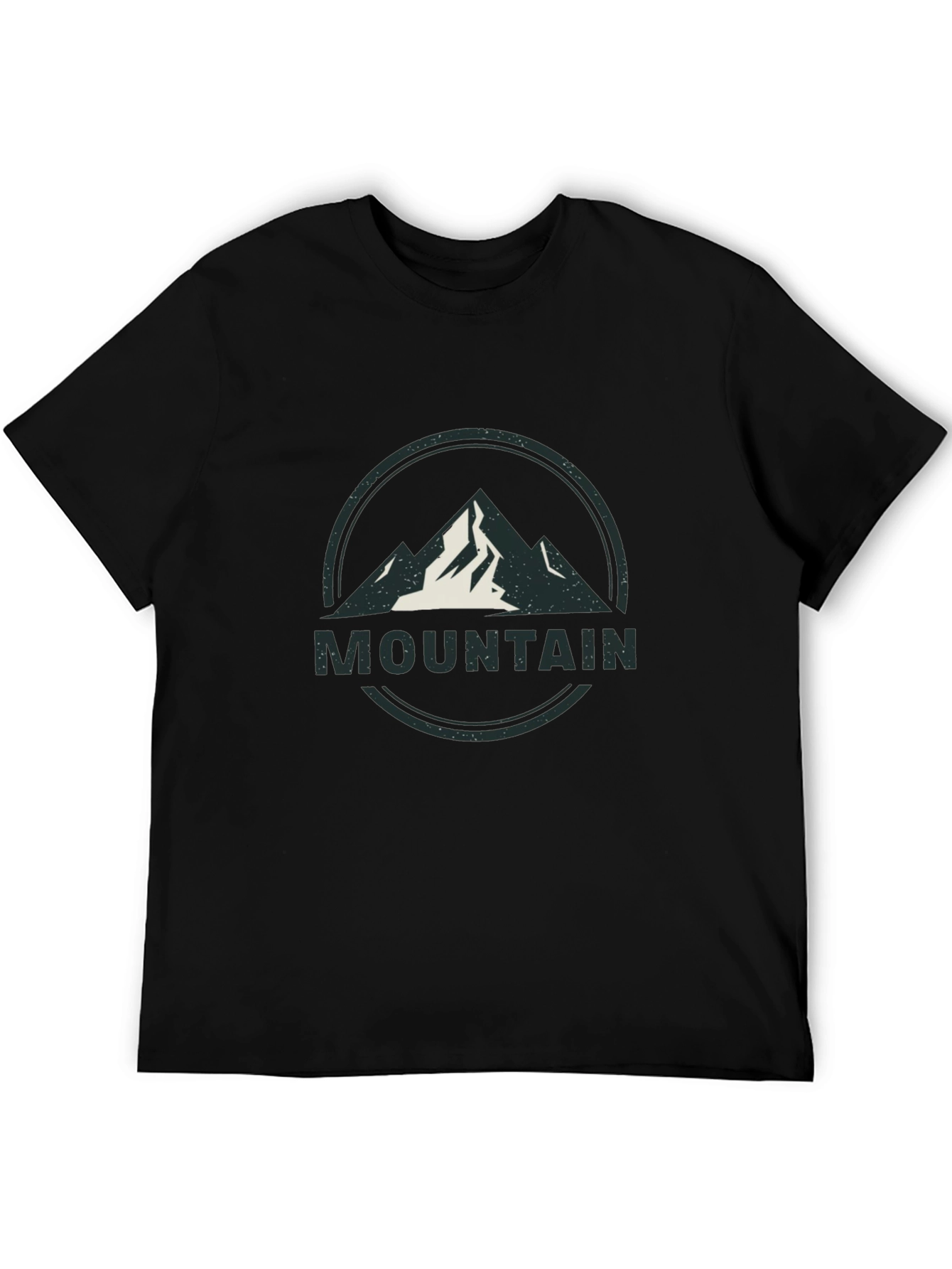 Mens Black Mountain Graphic T-Shirt