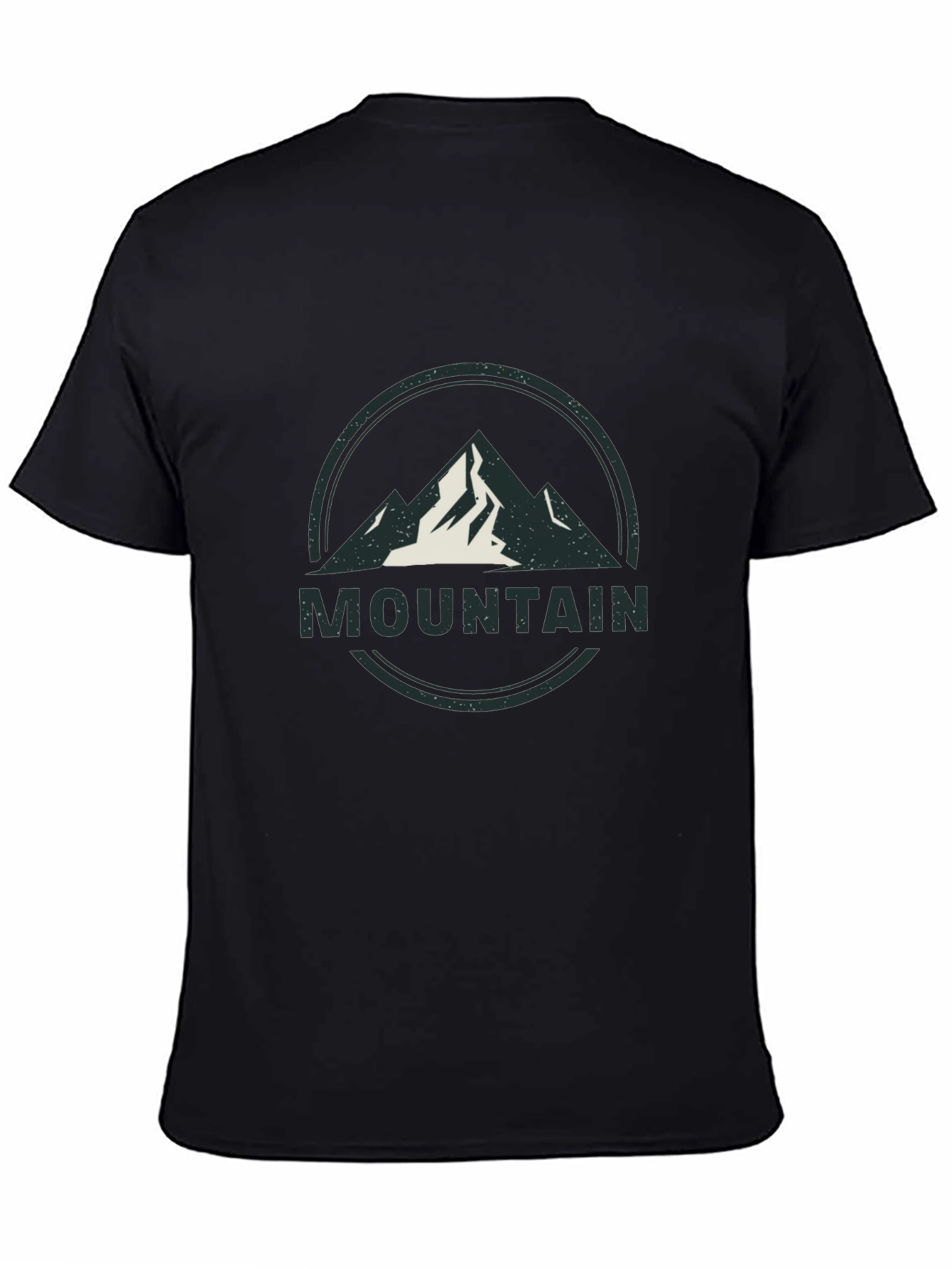Mens Black Mountain Graphic T-Shirt