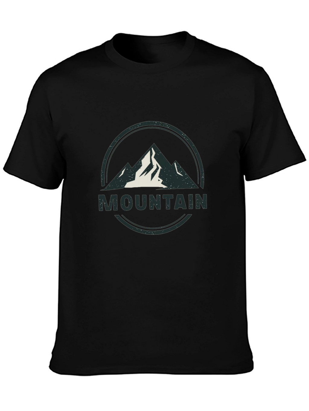Mens Black Mountain Graphic T-Shirt