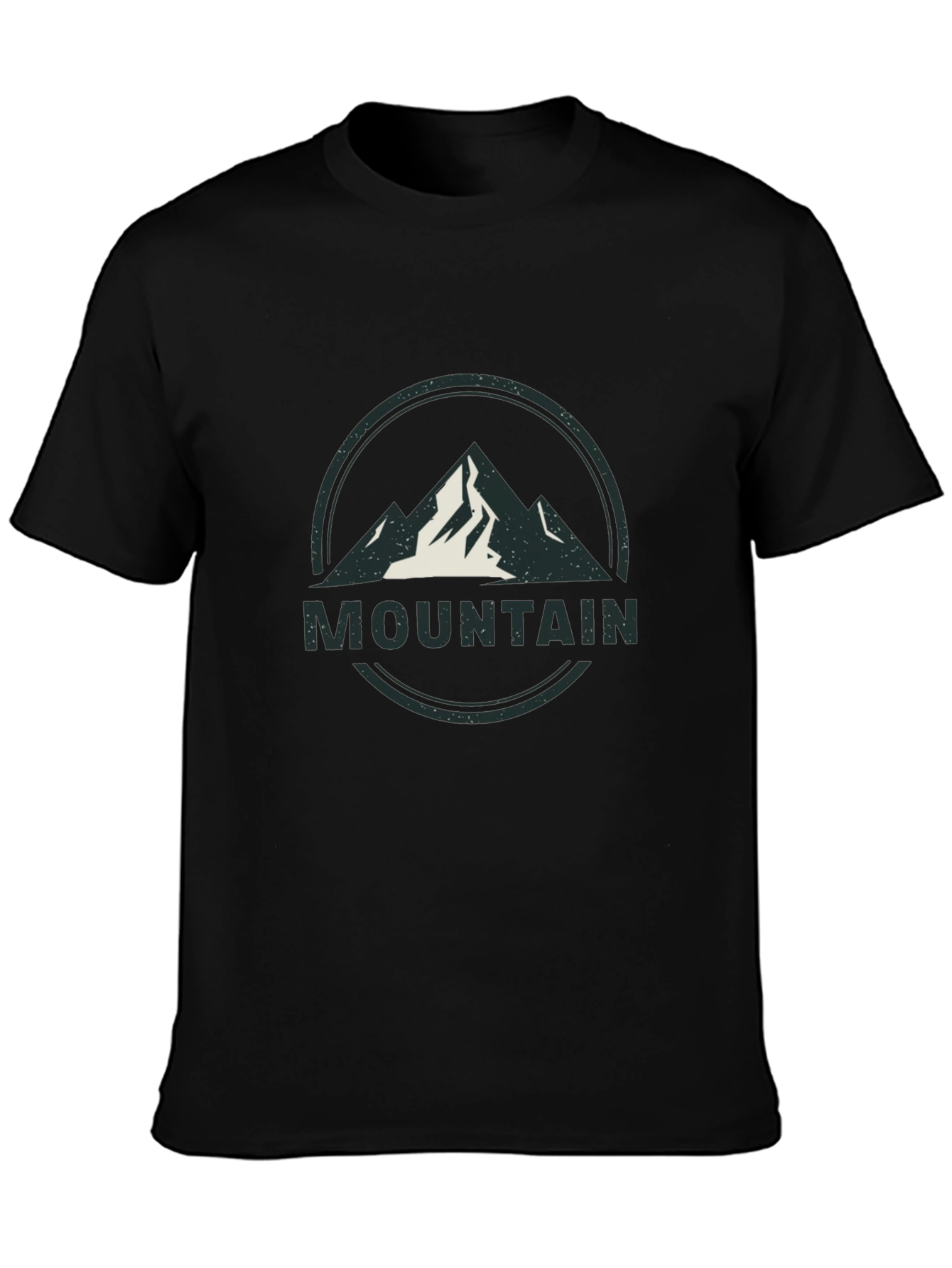 Mens Black Mountain Graphic T-Shirt