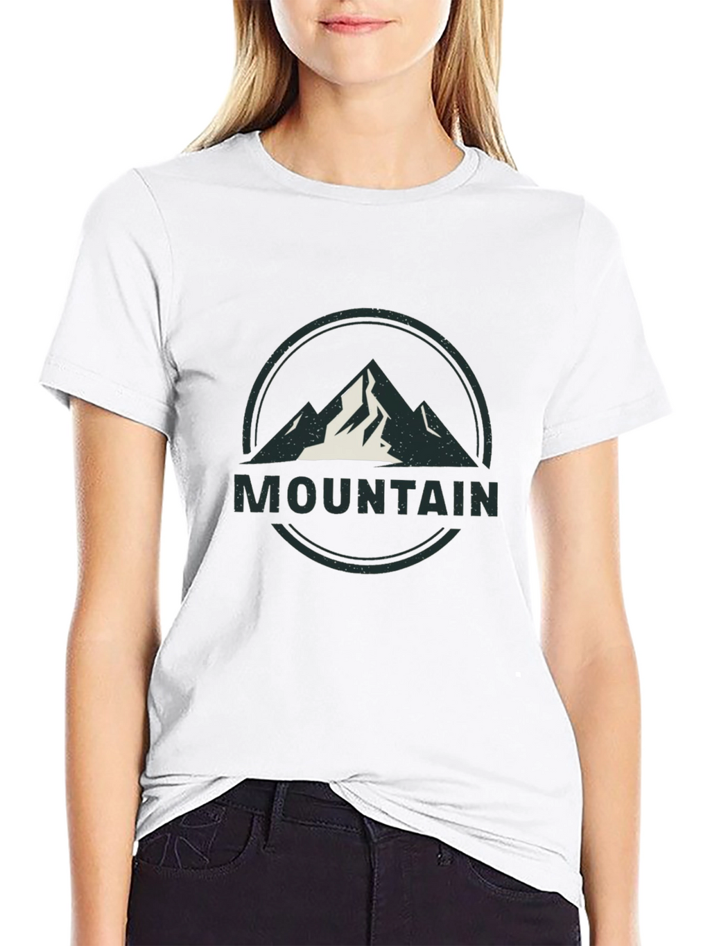 Mens Black Mountain Graphic T-Shirt