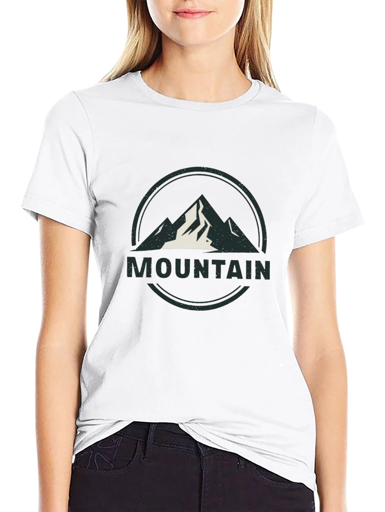 Mens Black Mountain Graphic T-Shirt