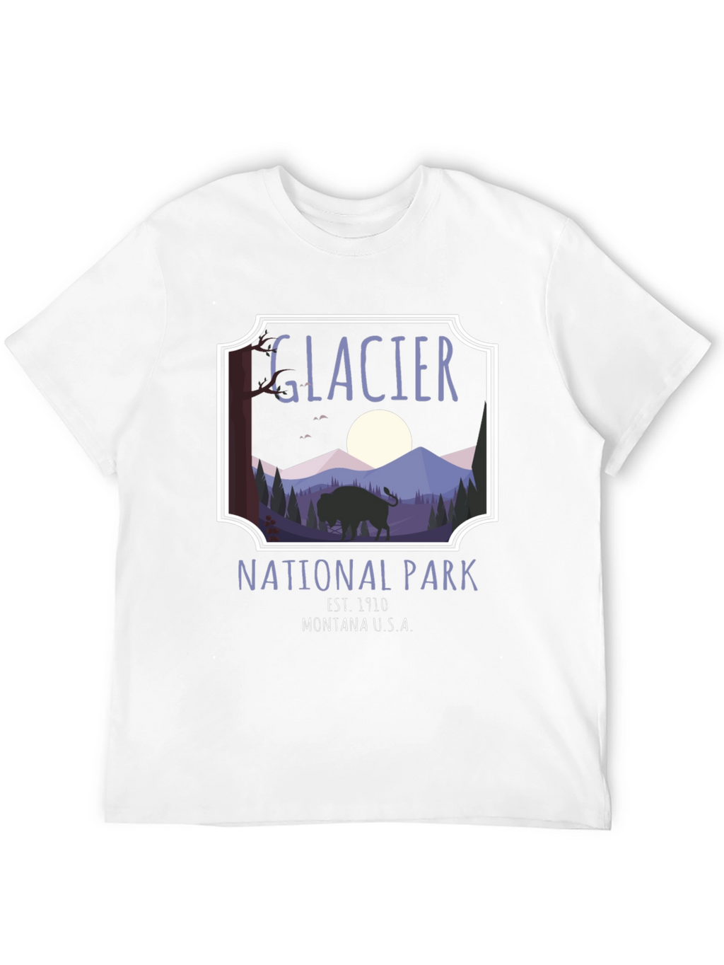 Glacier National Park Graphic Tee - Black