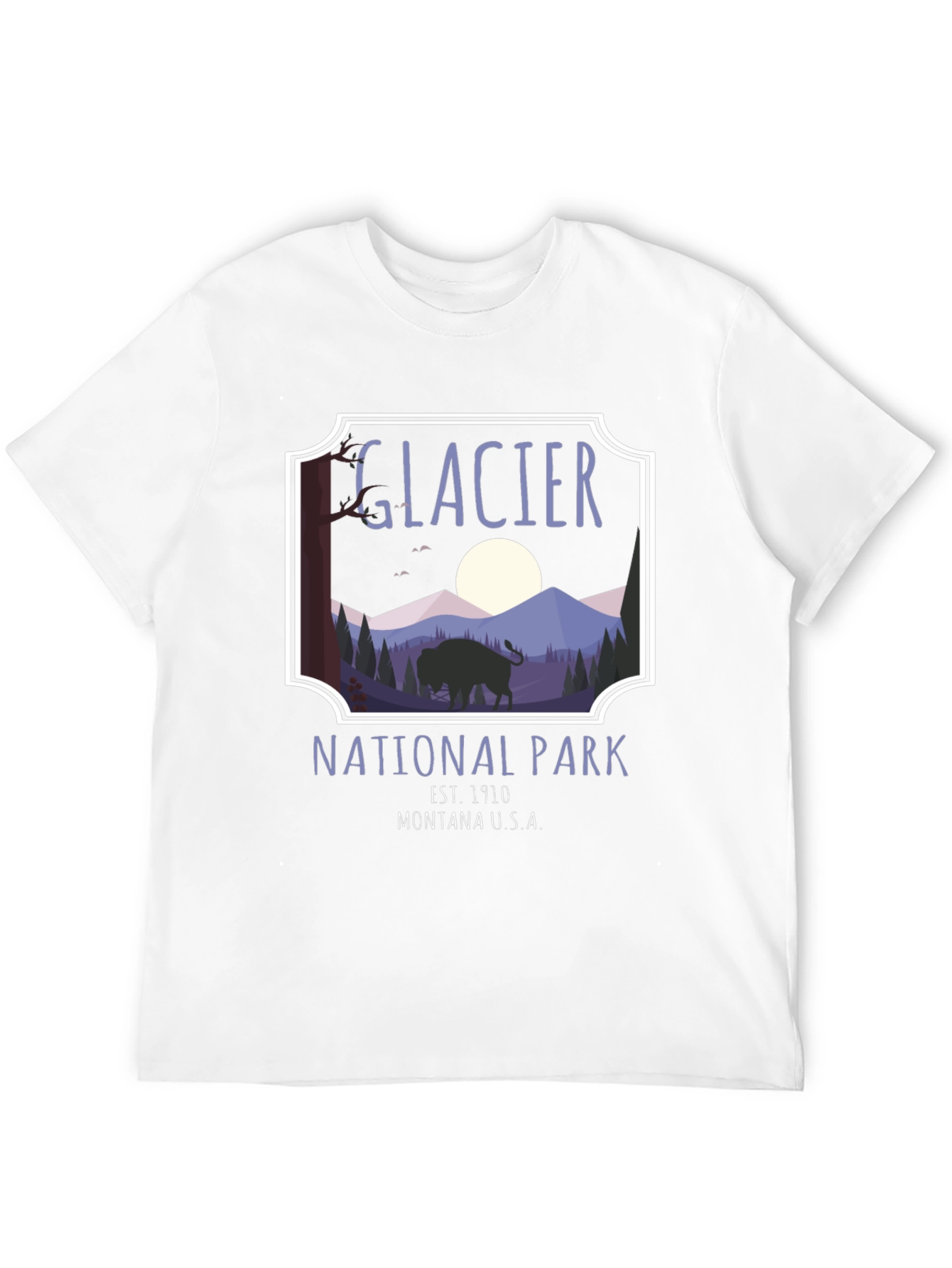 Glacier National Park Graphic Tee - Black