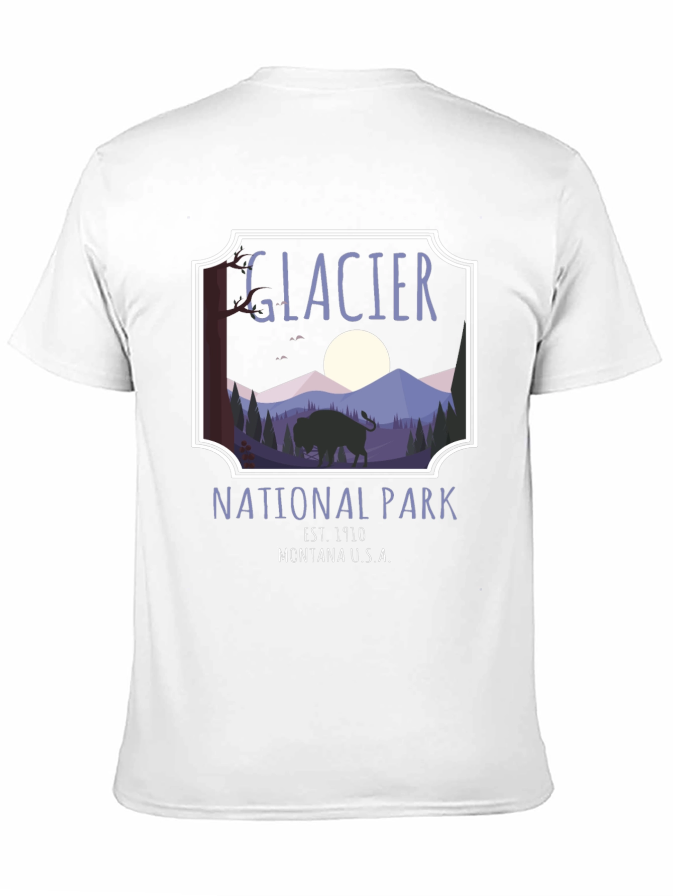 Glacier National Park Graphic Tee - Black