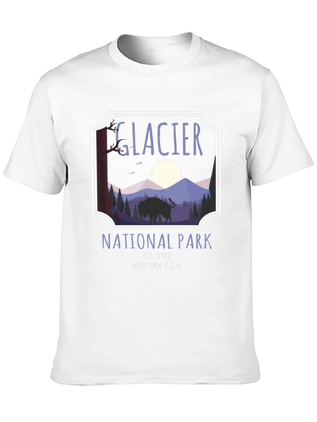 Glacier National Park Graphic Tee - Black