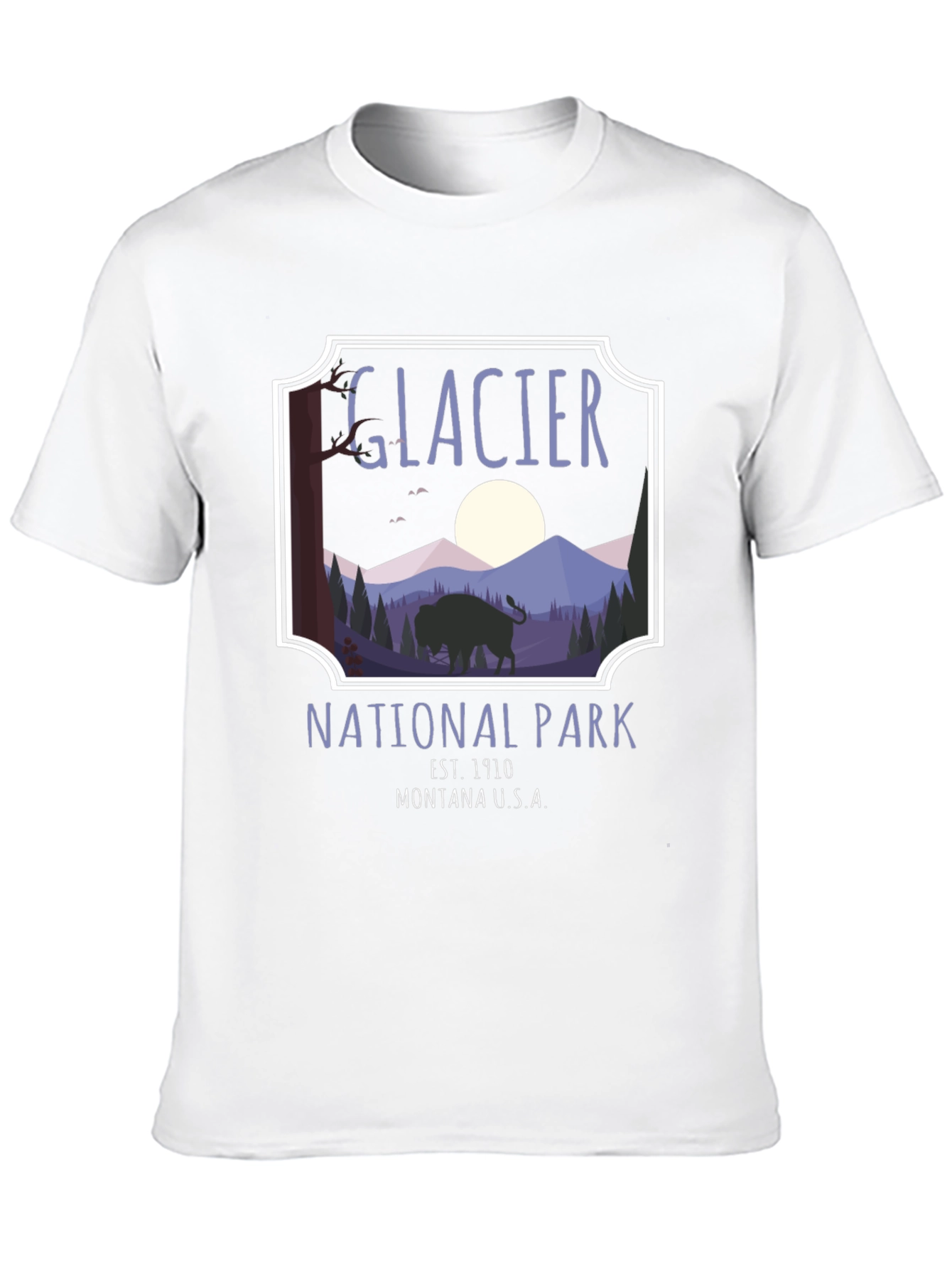Glacier National Park Graphic Tee - Black