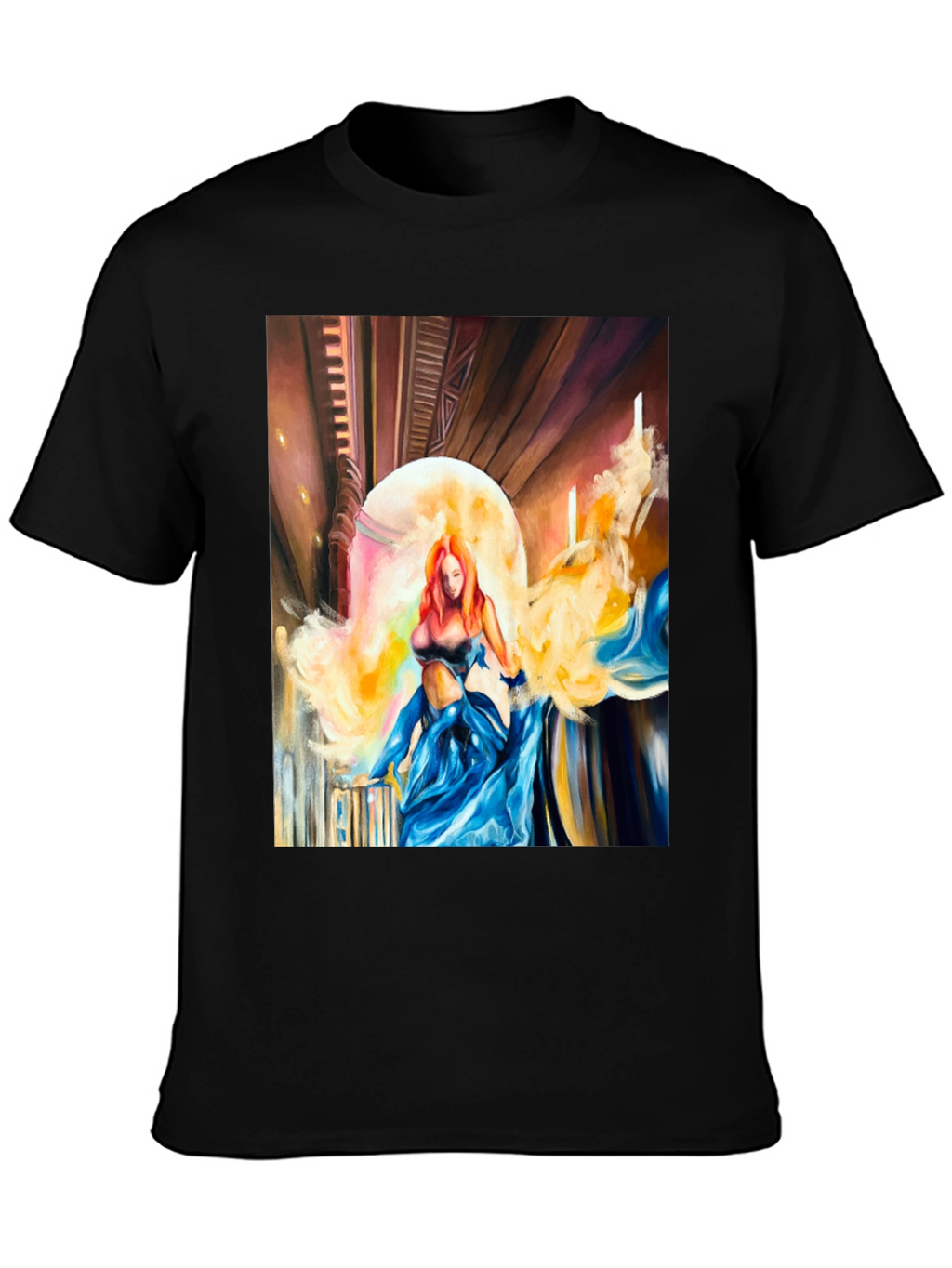 Fantasy Art T-Shirt: Ethereal Beauty in Blue
