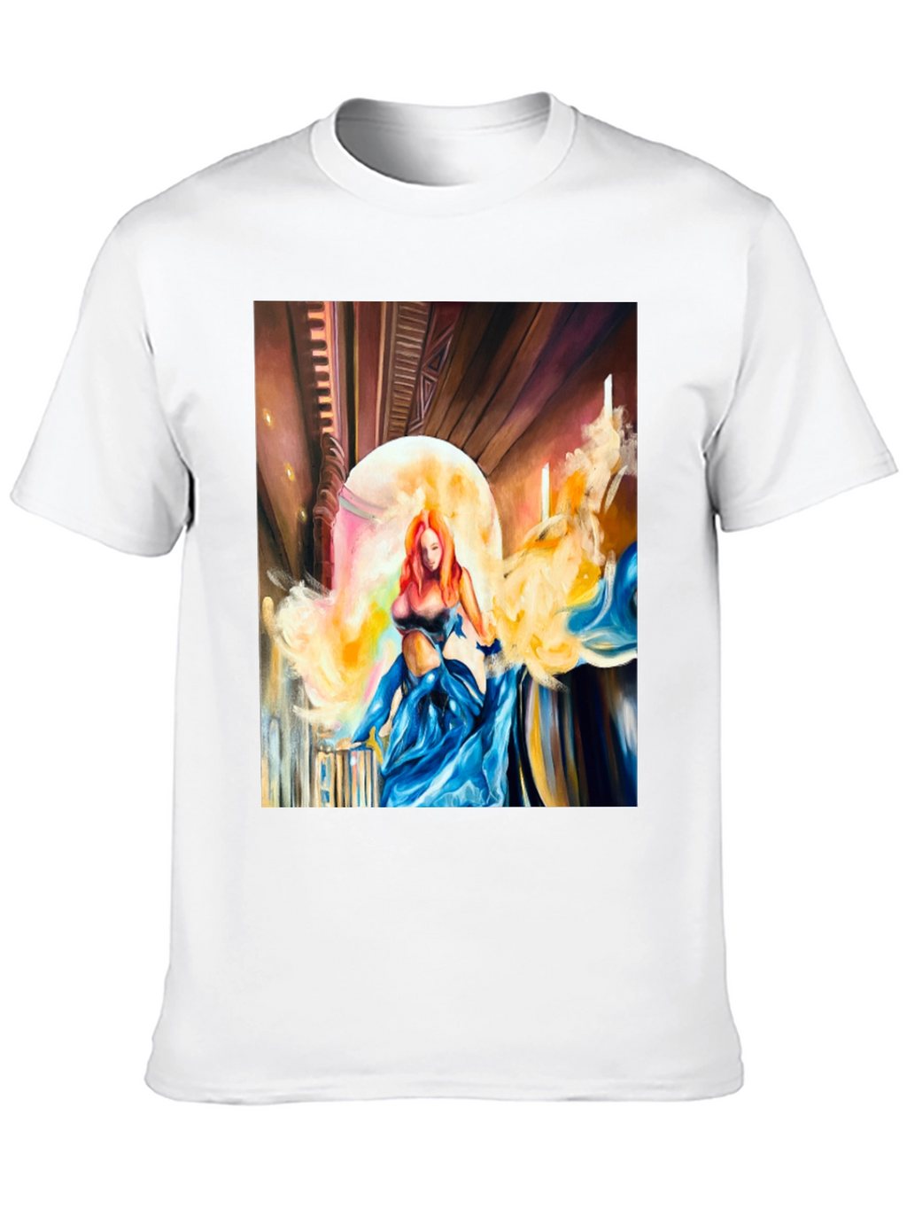 Fantasy Art T-Shirt: Ethereal Beauty in Blue