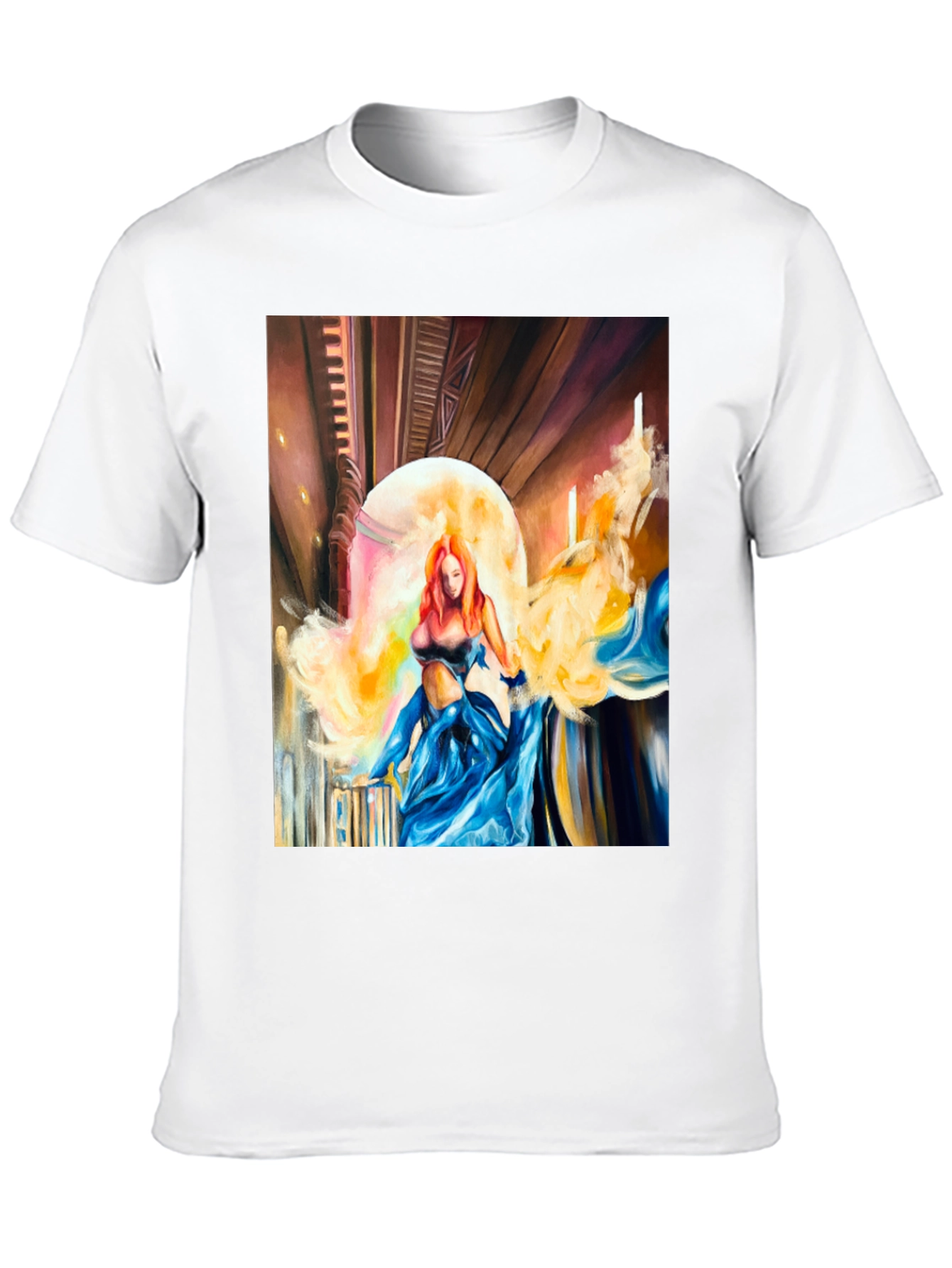 Fantasy Art T-Shirt: Ethereal Beauty in Blue