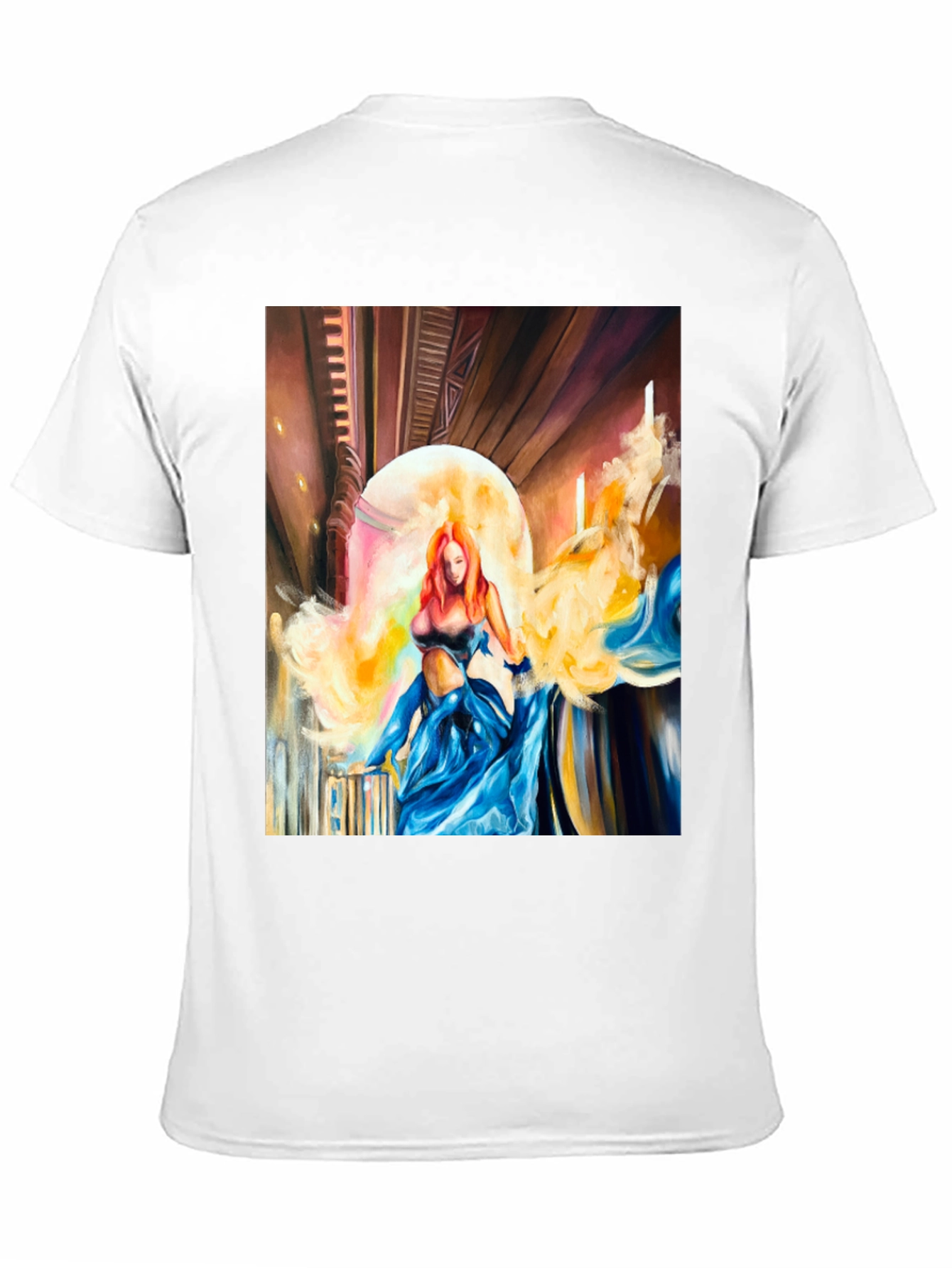 Fantasy Art T-Shirt: Ethereal Beauty in Blue